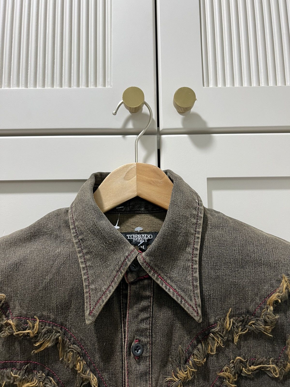 Designer × Japanese Brand × Tornado Mart TORNADO MART LONG SLEEVES DENIME SHIRT BUTTON UP Size US M / EU 48-50 / 2 - 11 Thumbnail