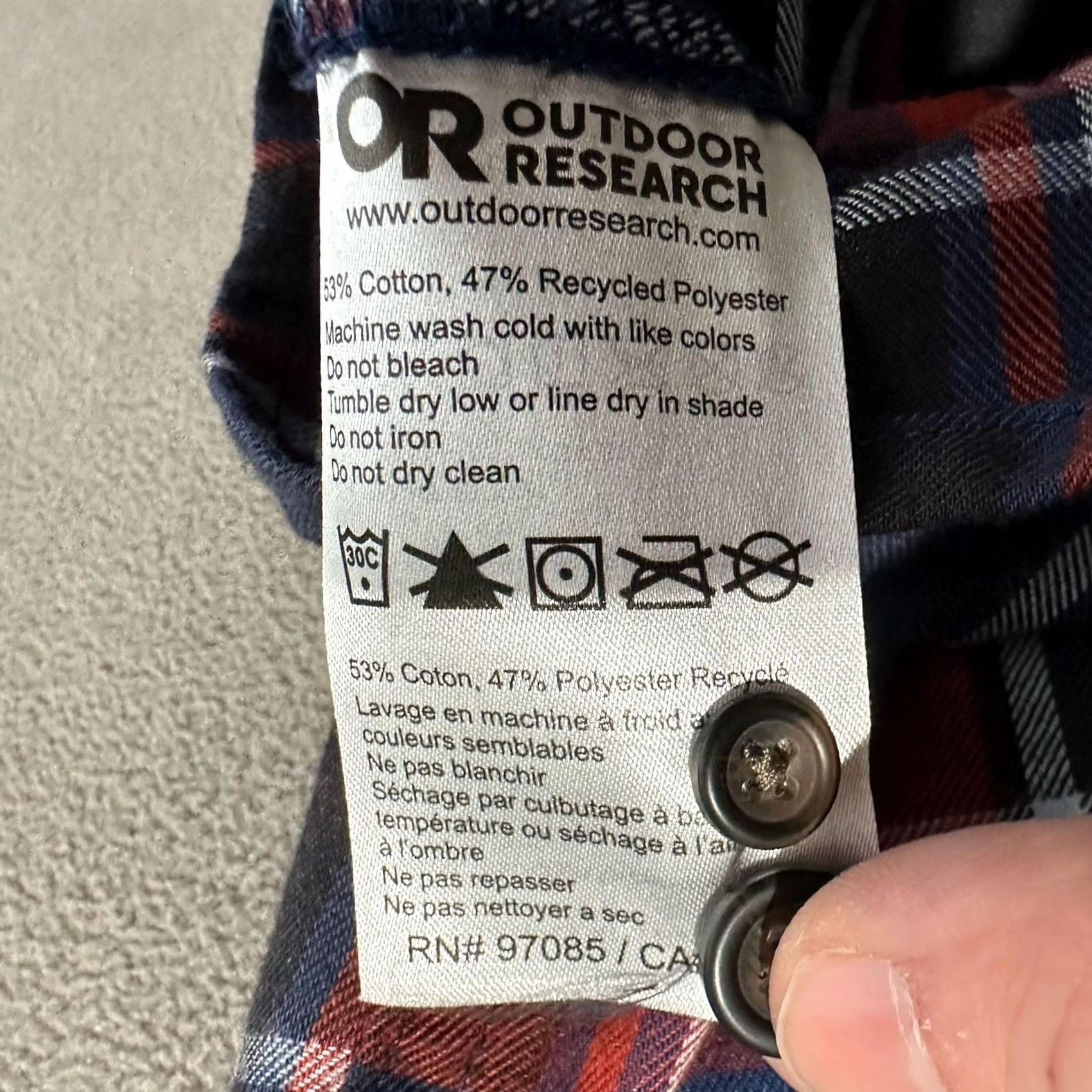 Outdoor Research Outdoor Research Flannel Shirt Mens Size XL Blue Red Plaid Button Up Ravenna Casual Workwear Size US XL / EU 56 / 4 - 5 Thumbnail