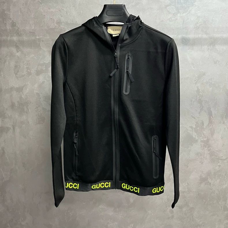 Gucci Gucci Black logo printed hem zipper jacket 2504-Nextarrow Size US M / EU 48-50 / 2 - 1 Thumbnail