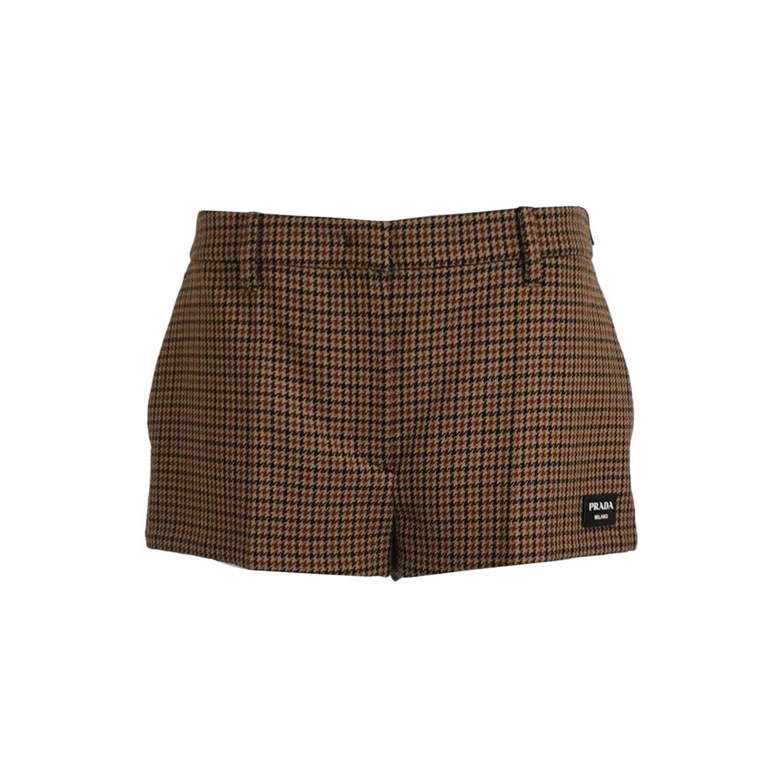 Prada Prada Houndstooth Wool Shorts Size 40 Size 27" / US 4 / IT 40 - 1 Thumbnail