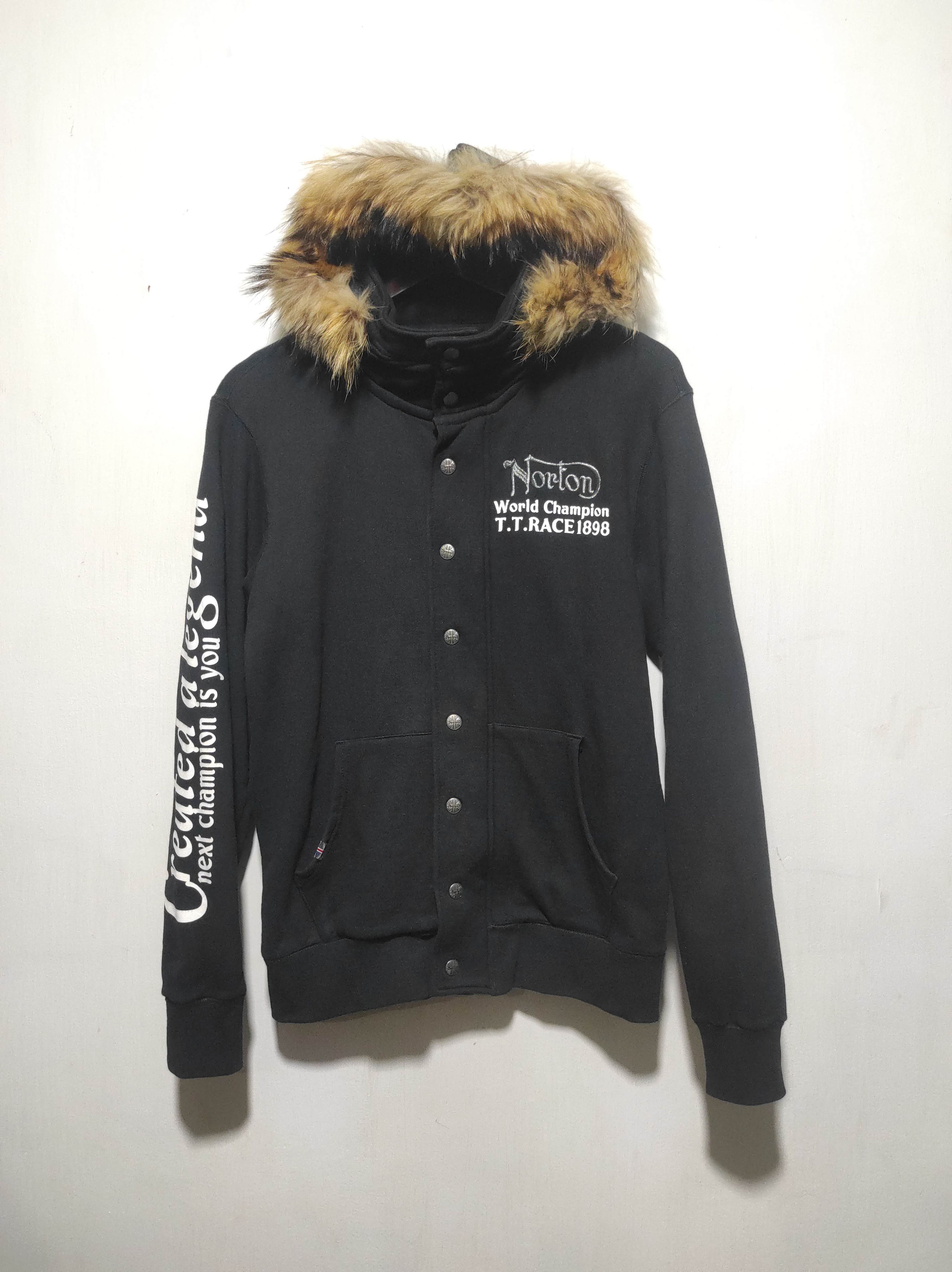 Affliction Norton Embroidery Zip Fur Hoodie ifsixwasnine lgb style Size US M / EU 48-50 / 2 - 4 Thumbnail