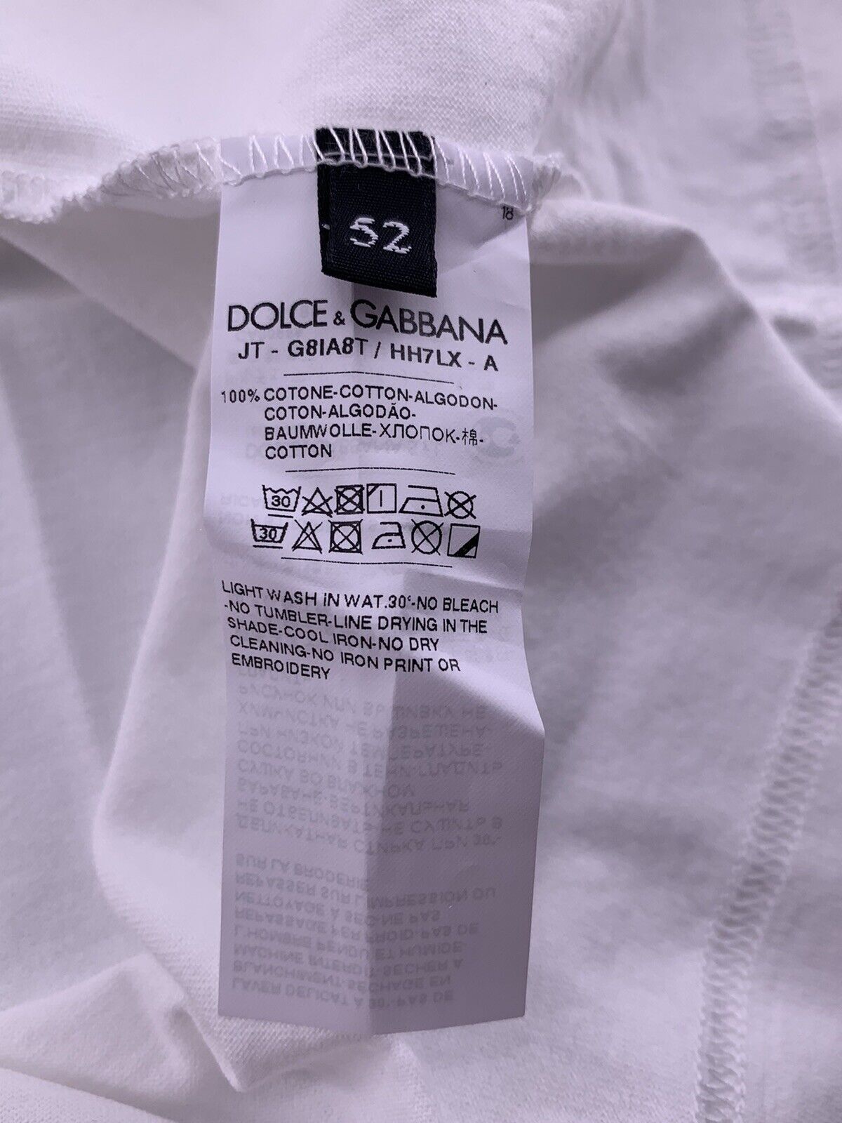 Dolce & Gabbana New Dolce&Gabbana T-Shirt Men's Size-52-L Size US L / EU 52-54 / 3 - 4 Thumbnail