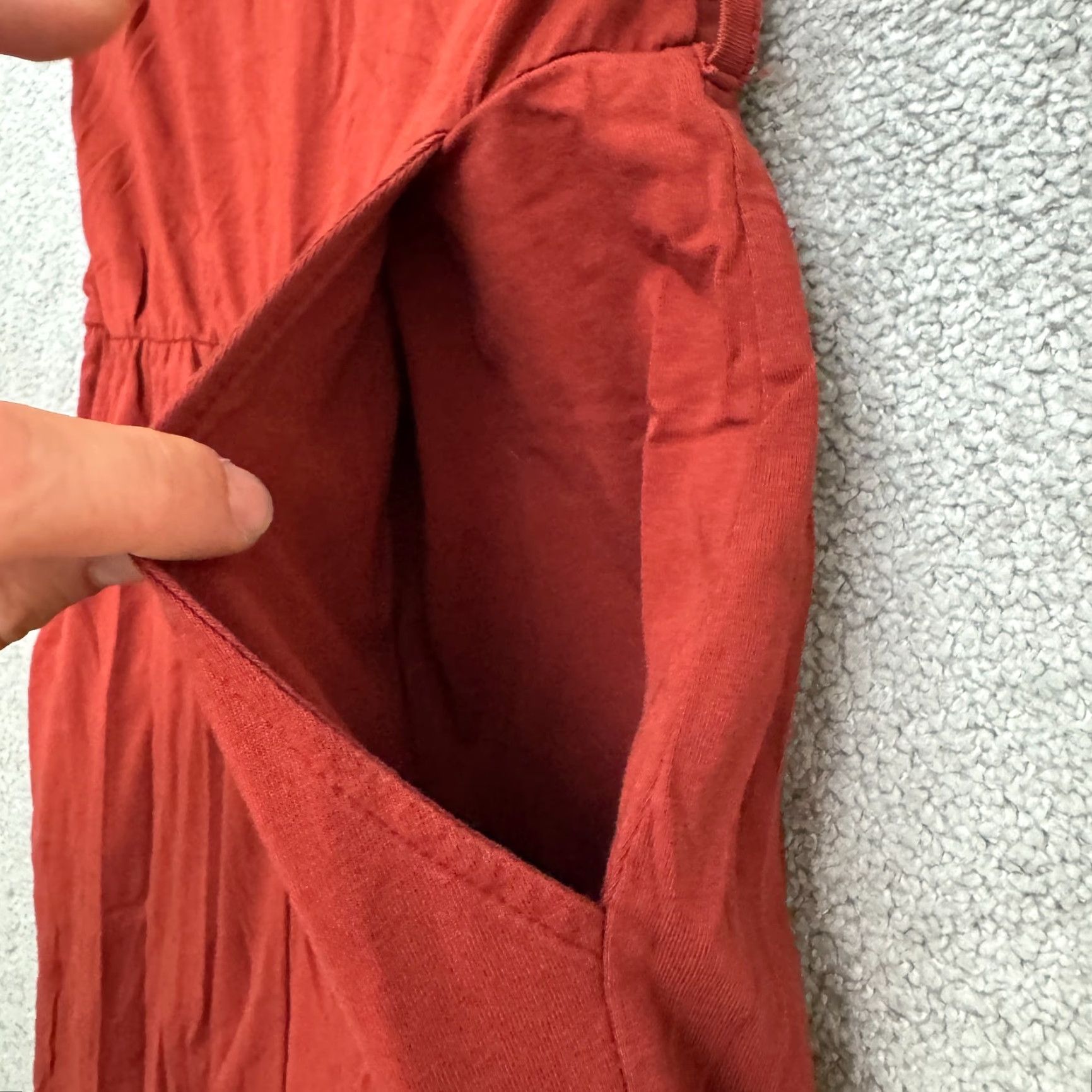Vintage Little Mistress Jumpsuit Women 6 Red Long Sleeves Asymmetric Neck Pocket Stretch Casual Travel Classic Womens Size M / US 6-8 / IT 42-44 - 4 Thumbnail
