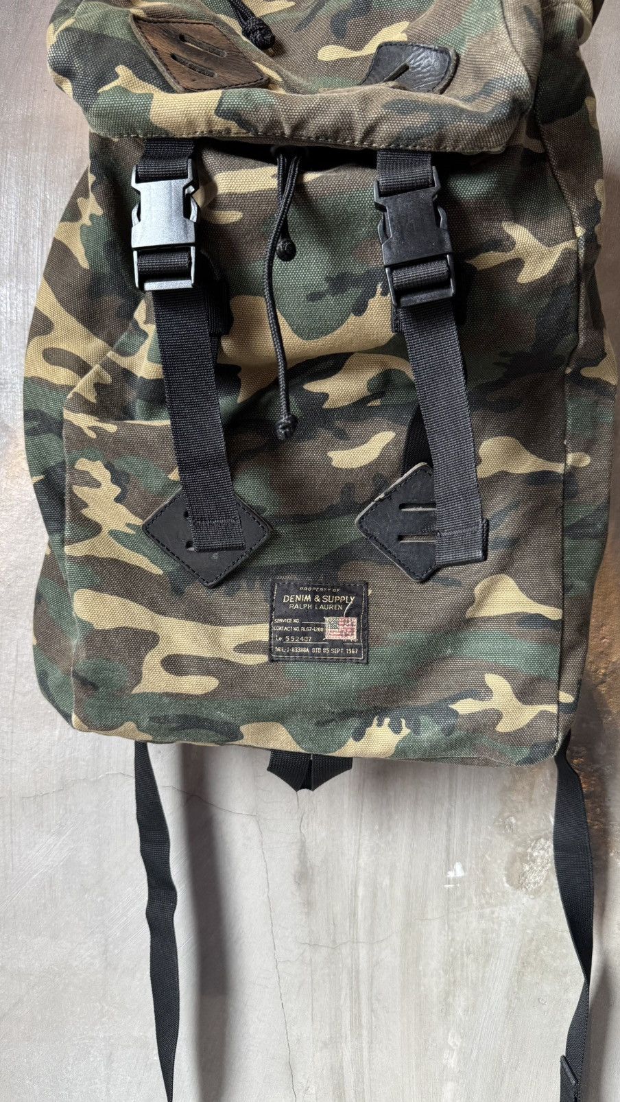 Denim & Supply Ralph Lauren Denim Supply Ralph Lauren Military Denim Camo Backpack Size ONE SIZE - 3 Thumbnail