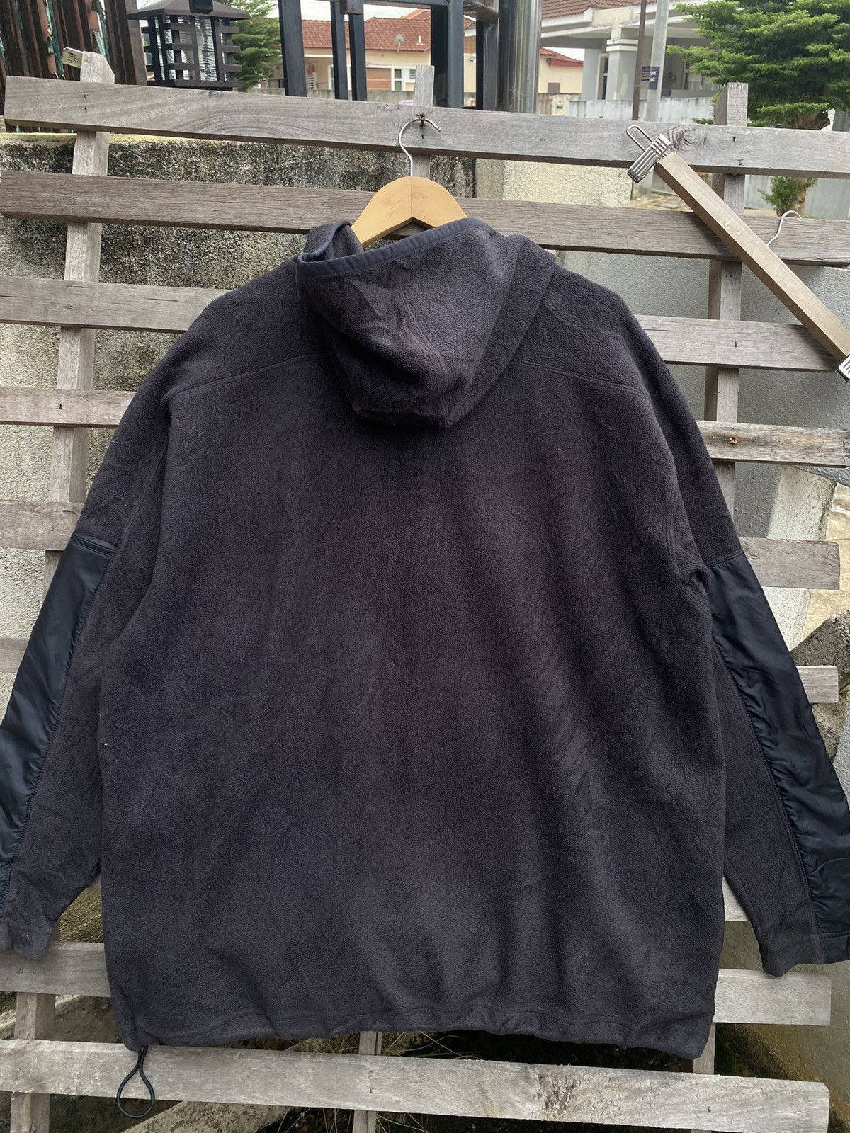 Nike ❗️Oversizes ❗️ Vintage 90s Nike Half Zip Black Fleece Hoodie Size US XXL / EU 58 / 5 - 8 Thumbnail