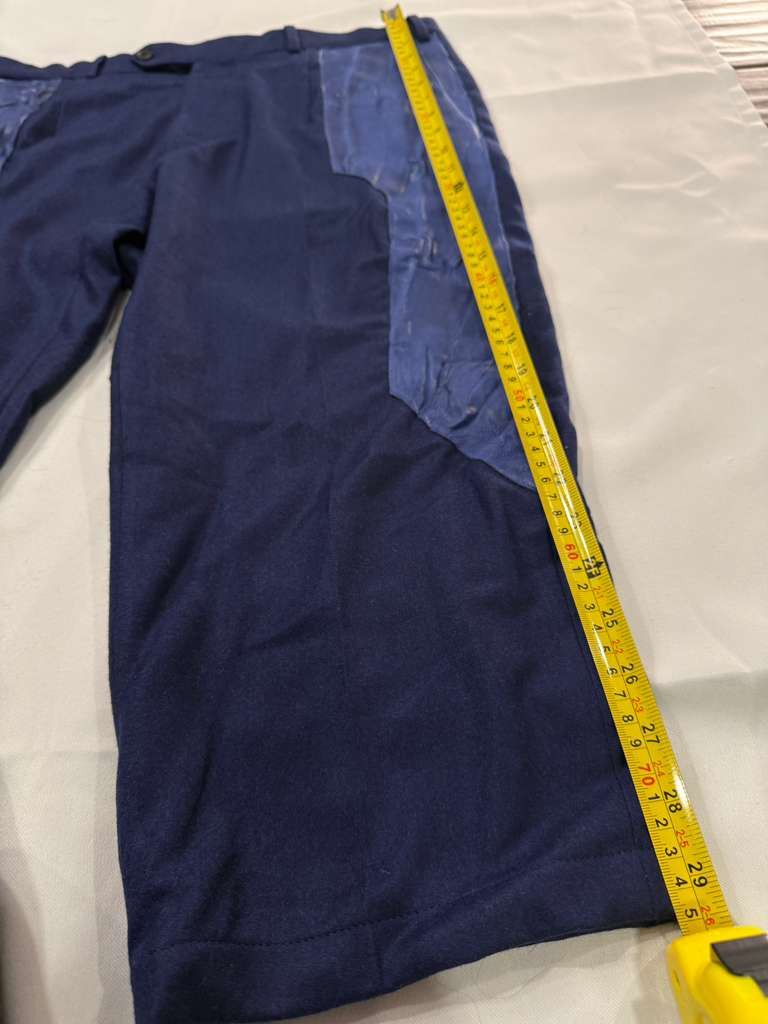 Other Electric Blue Cropped Pants with Real Leather Detail Size US 32 / EU 48 - 7 Thumbnail