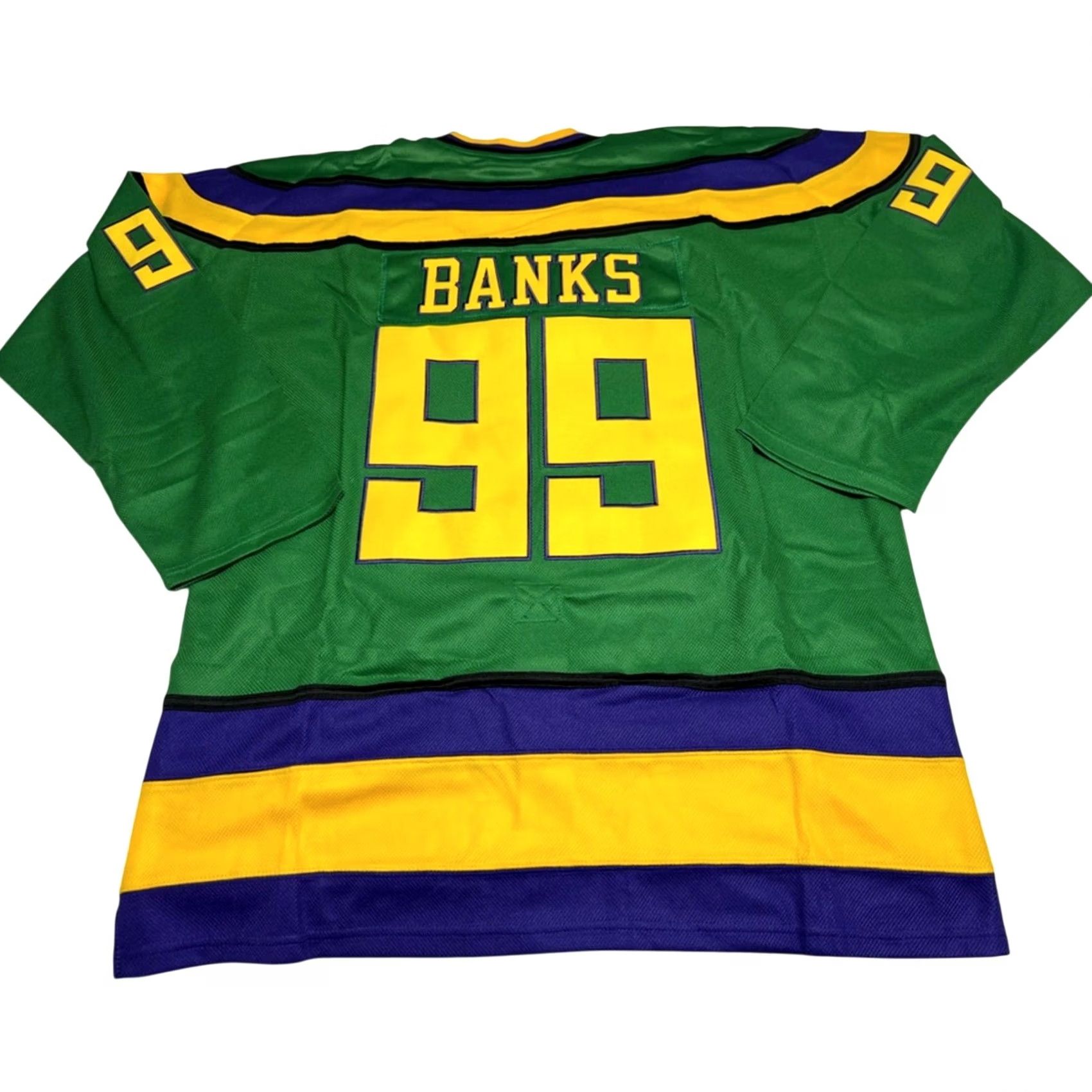 Vintage Mighty Ducks Adam Banks Hockey Jersey Embroidered Fight Strap BRAND NEW XXL Size US XXL / EU 58 / 5 - 2 Thumbnail