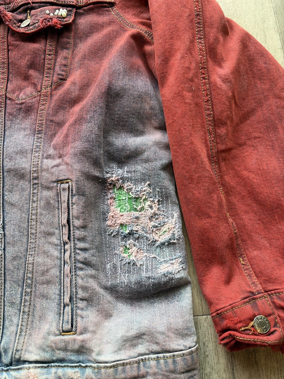 Handmade Reworked denim jacket Size US XXL / EU 58 / 5 - 5 Thumbnail