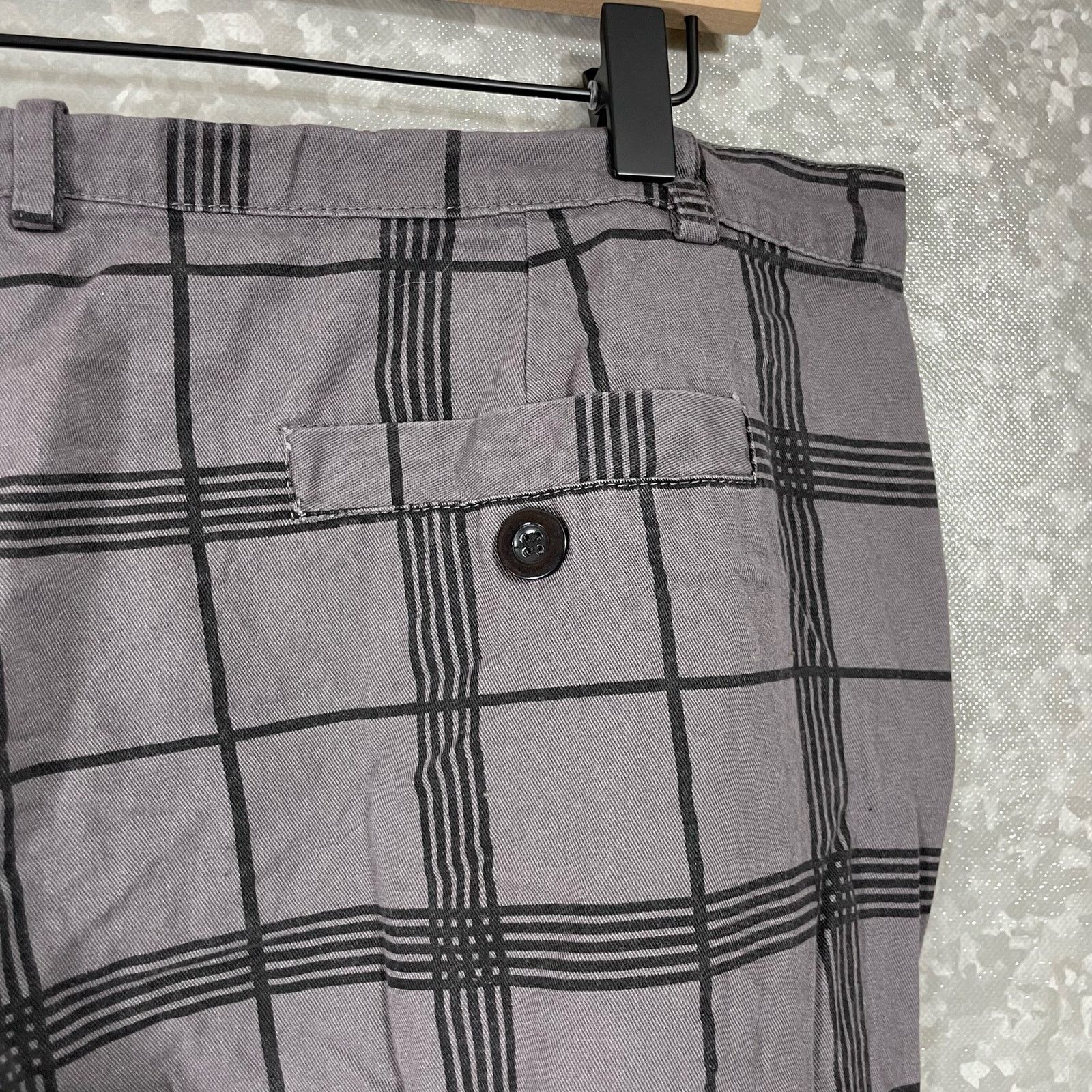 Shein Shein Gray Plaid Straight Leg Lightweight Pants - Size Large Size 36" / US 14 / IT 50 - 6 Thumbnail