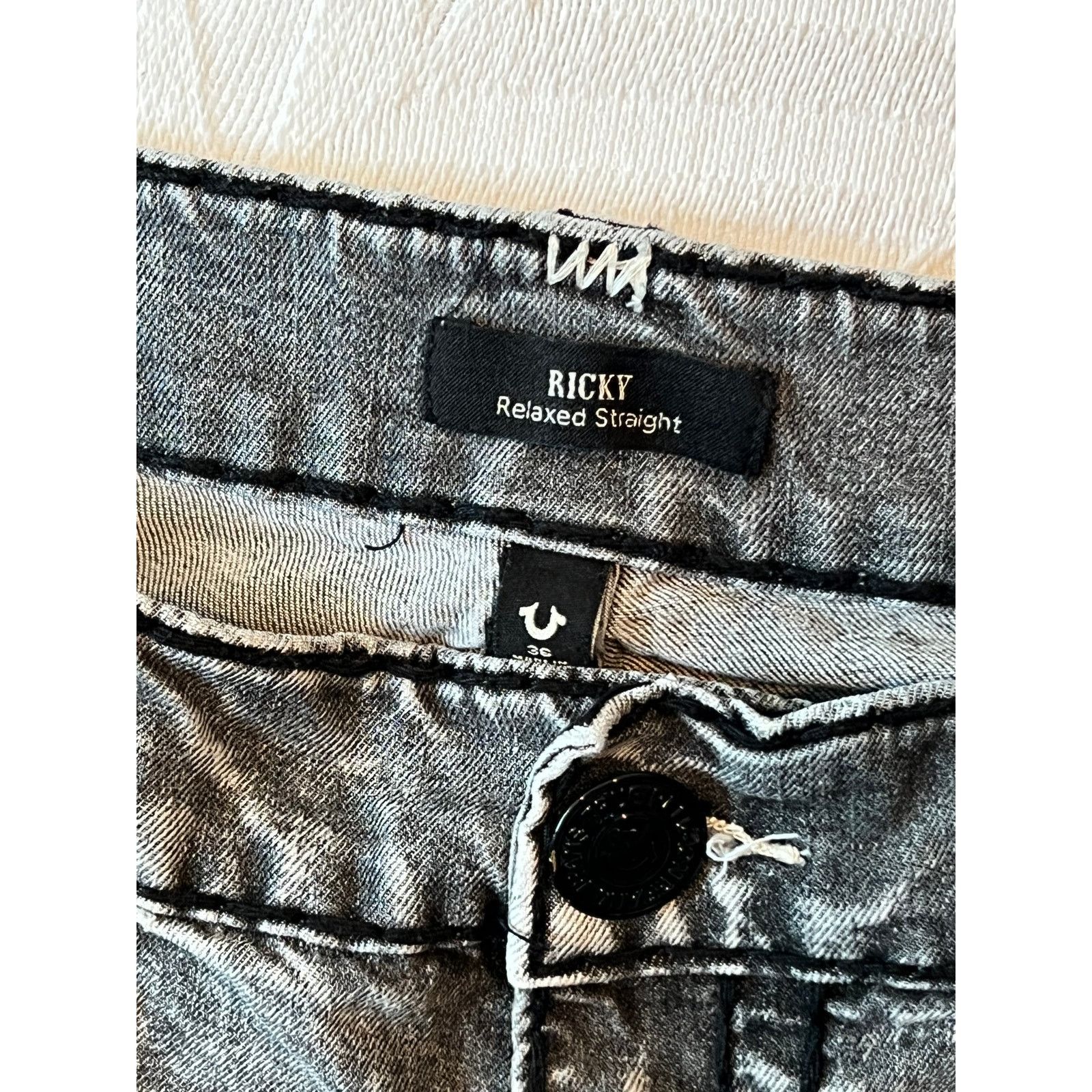 True Religion True Religion Rocco Relaxed Straight Black Jean Shorts W36 Size US 36 / EU 52 - 4 Thumbnail