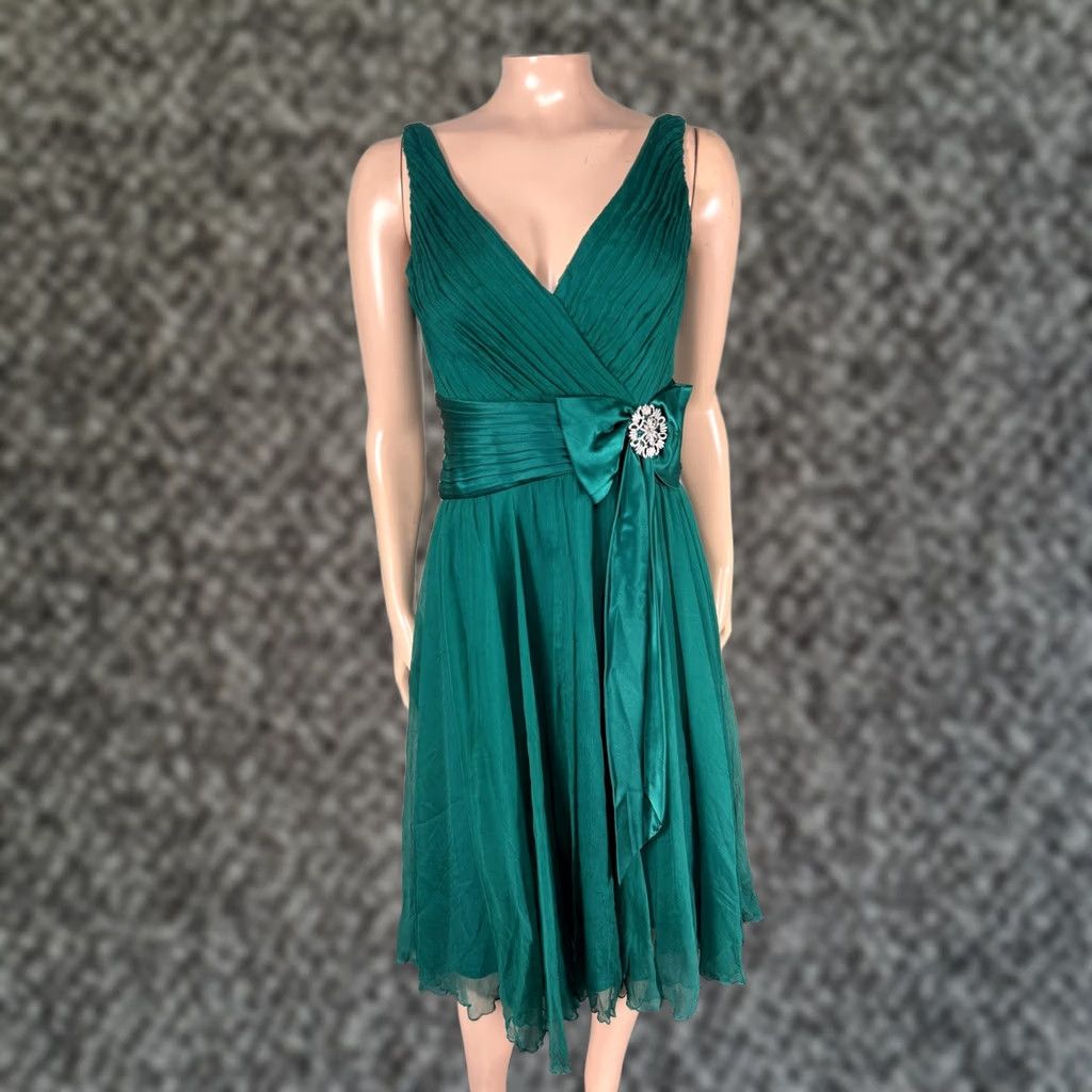 Vintage Tadashi Shoji Collection Dress - Formal Party 2 - Silk Event Gown Size XS / US 0-2 / IT 36-38 - 1 Thumbnail