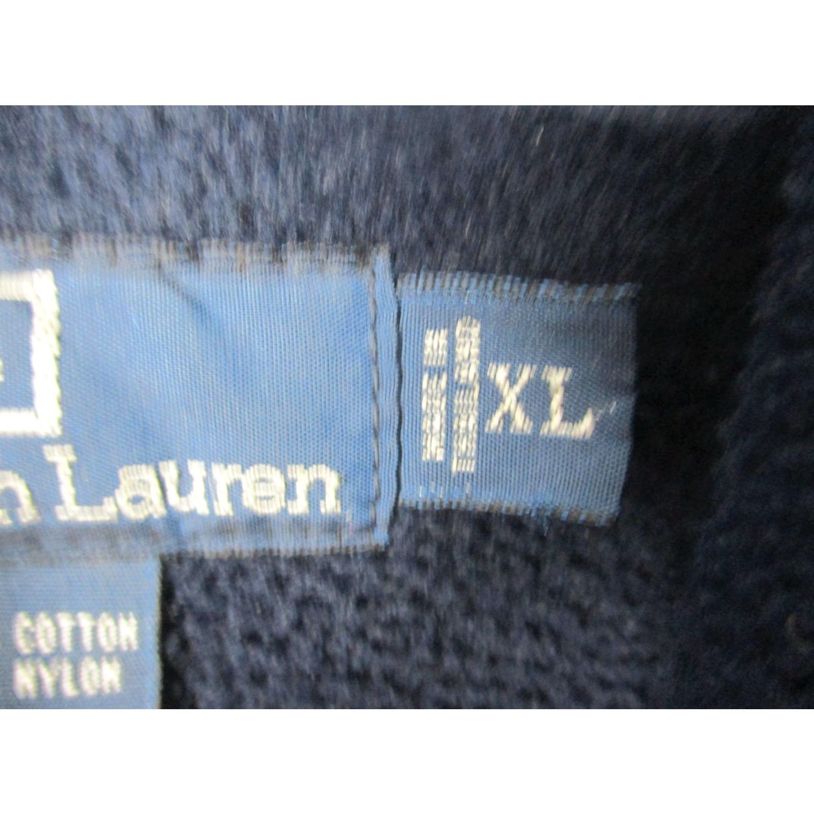 Polo Ralph Lauren Jacket Mens XL Blue Full Zip Bomber Fleece Lined Pockets