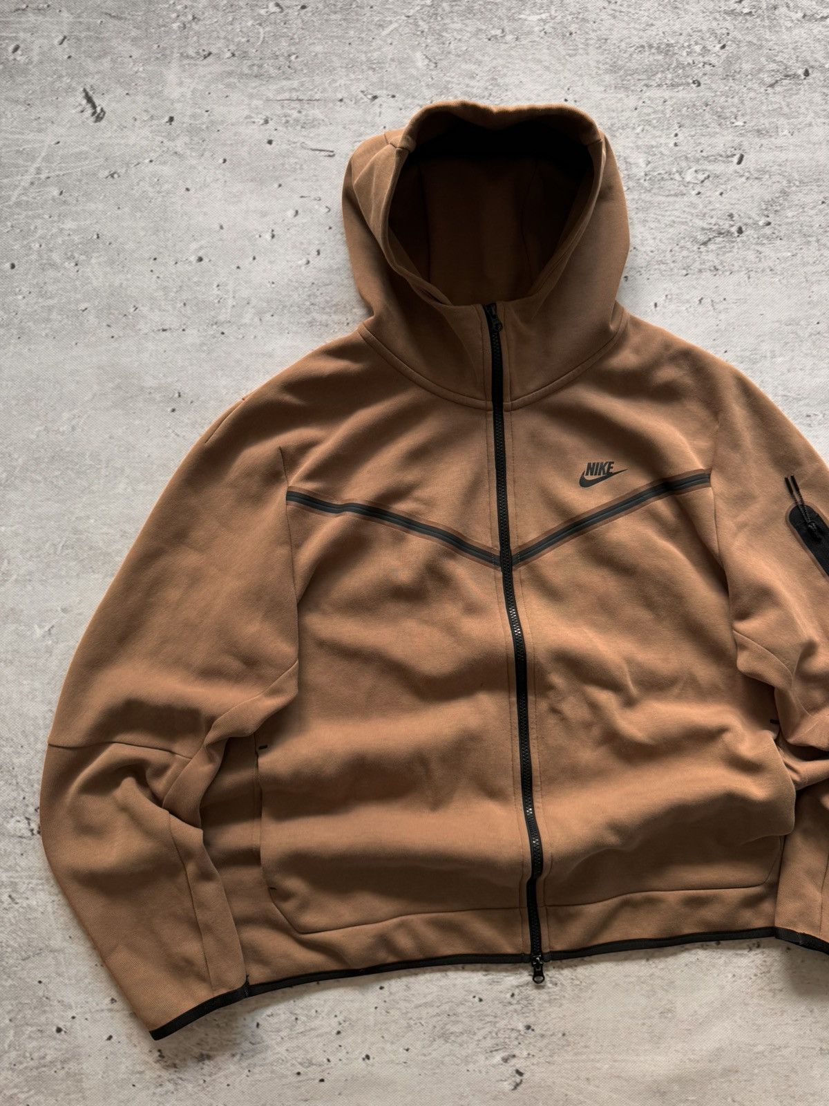Nike × Vintage NIKE TECH FLEECE VINTAGE BASIC LOGO OVERSIZE BOXY ZIP HOODIE Size US XL / EU 56 / 4 - 2 Thumbnail