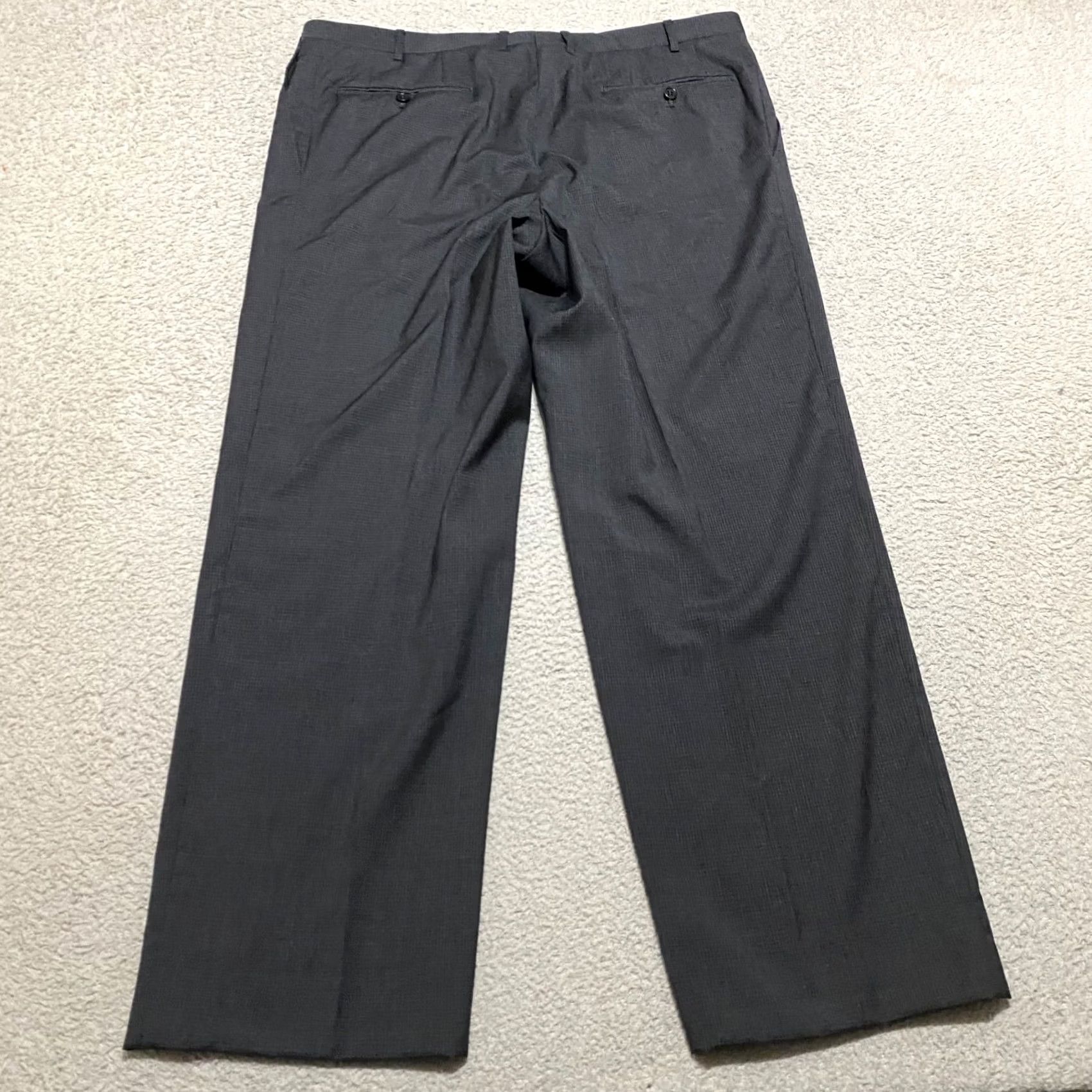 Canali Canali Dress Pants Mens sz 38 Gray Plaid Straight Relaxed 100% Wool Business Size US 38 / EU 54 - 2 Thumbnail