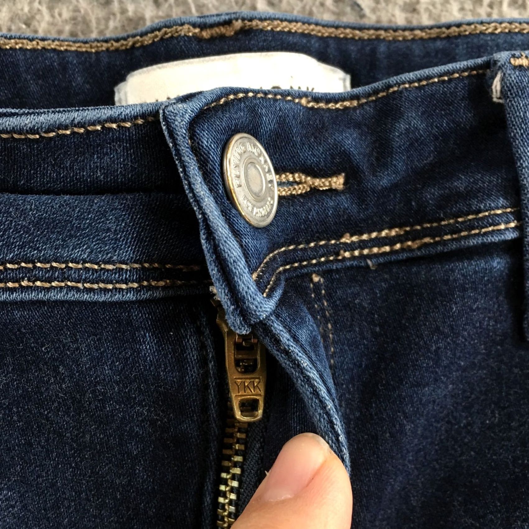 Vintage Flying Monkey Jeans Womens 30 Blue Skinny Stretch Zip Fly Regular Denim Jeans Mens Womens Girls Boys Size 30" / US 8 / IT 44 - 5 Thumbnail