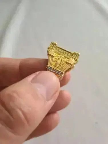 Other Domineering Square Carved Ring Size ONE SIZE - 4 Thumbnail