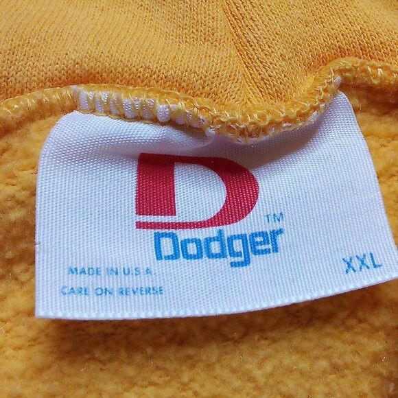 Vintage Deadstock Vintage Dodger Blank Hoodie Sweatshirt Yellow Size US XXL / EU 58 / 5 - 3 Thumbnail