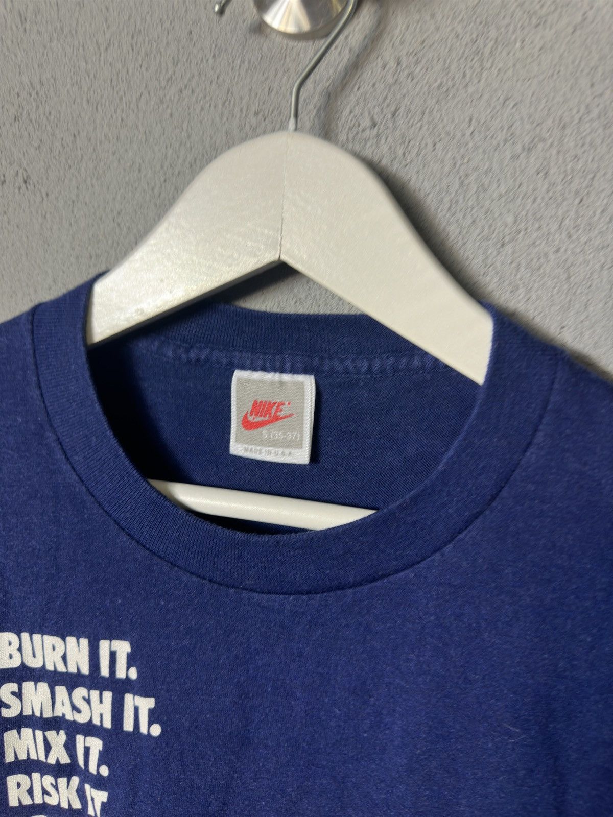 Nike × Vintage Vintage Nike Shirt Large 80s 90s Just Do It Made in USA Size US S / EU 44-46 / 1 - 3 Thumbnail