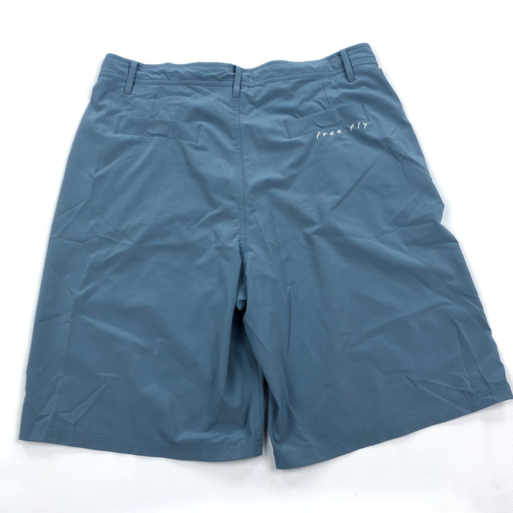 Vintage Free Fly Men's 32 Teal Blue Breeze Performance Chino Shorts Stretch Quick Dry Breathable Pockets Flat Front Zipper Button N/A Size 32 Size US 32 / EU 48 - 5 Thumbnail