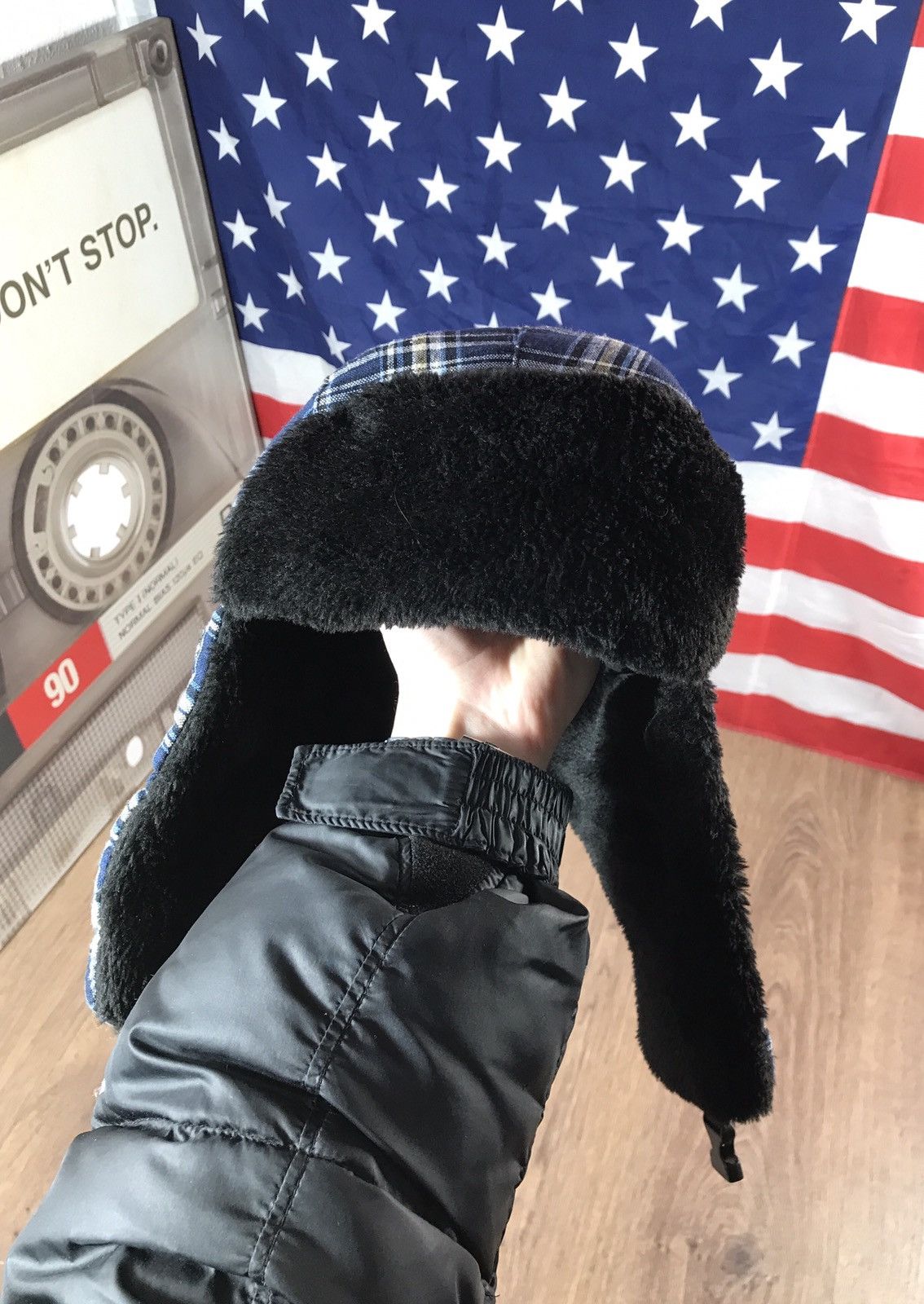 Japanese Brand × Vintage Vintage Y2K Fuzzy Ushanka Hat Size ONE SIZE - 2 Thumbnail