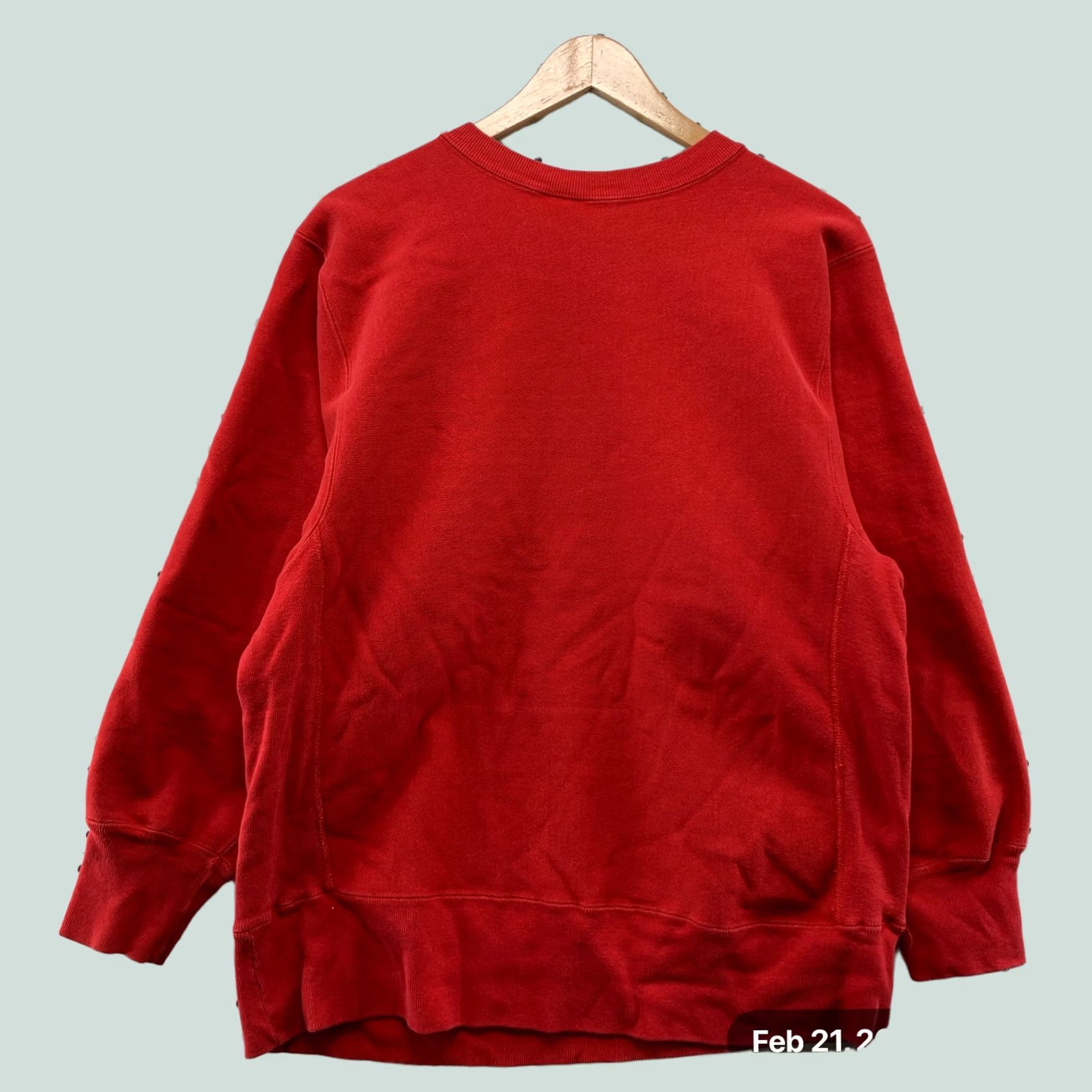 Champion VINTAGE Champion Reverse Weave Sweatshirt Wisconsin Badgers Red L Mens 80s Size US L / EU 52-54 / 3 - 1 Thumbnail