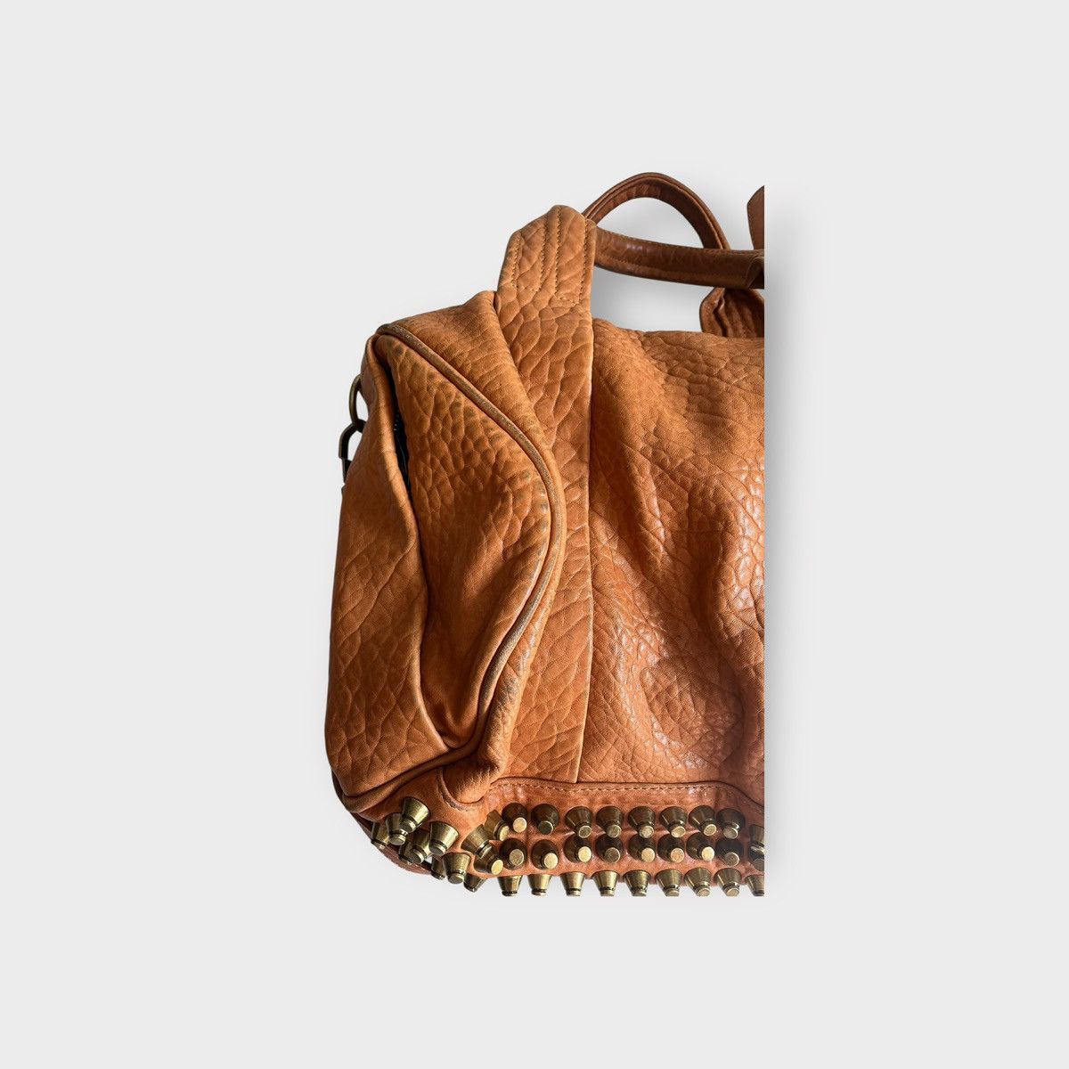 Alexander Wang Alexander Wang Rocco Bag – Brown Leather / Gold Studs Size ONE SIZE - 4 Thumbnail