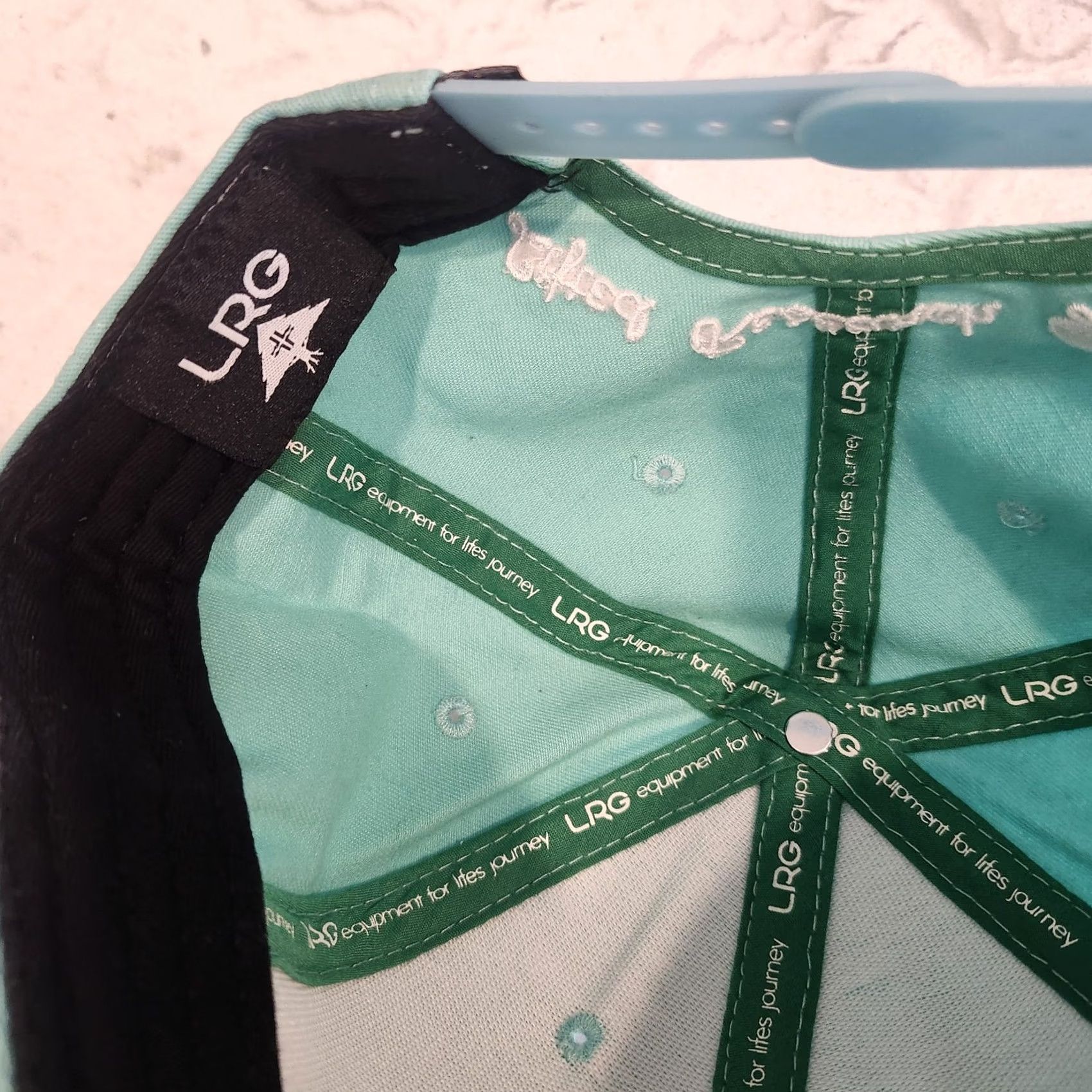 Logo 7 LRG Snapback Hat Turquoise Script Logo Adjustable Cap Men Size ONE SIZE - 8 Thumbnail