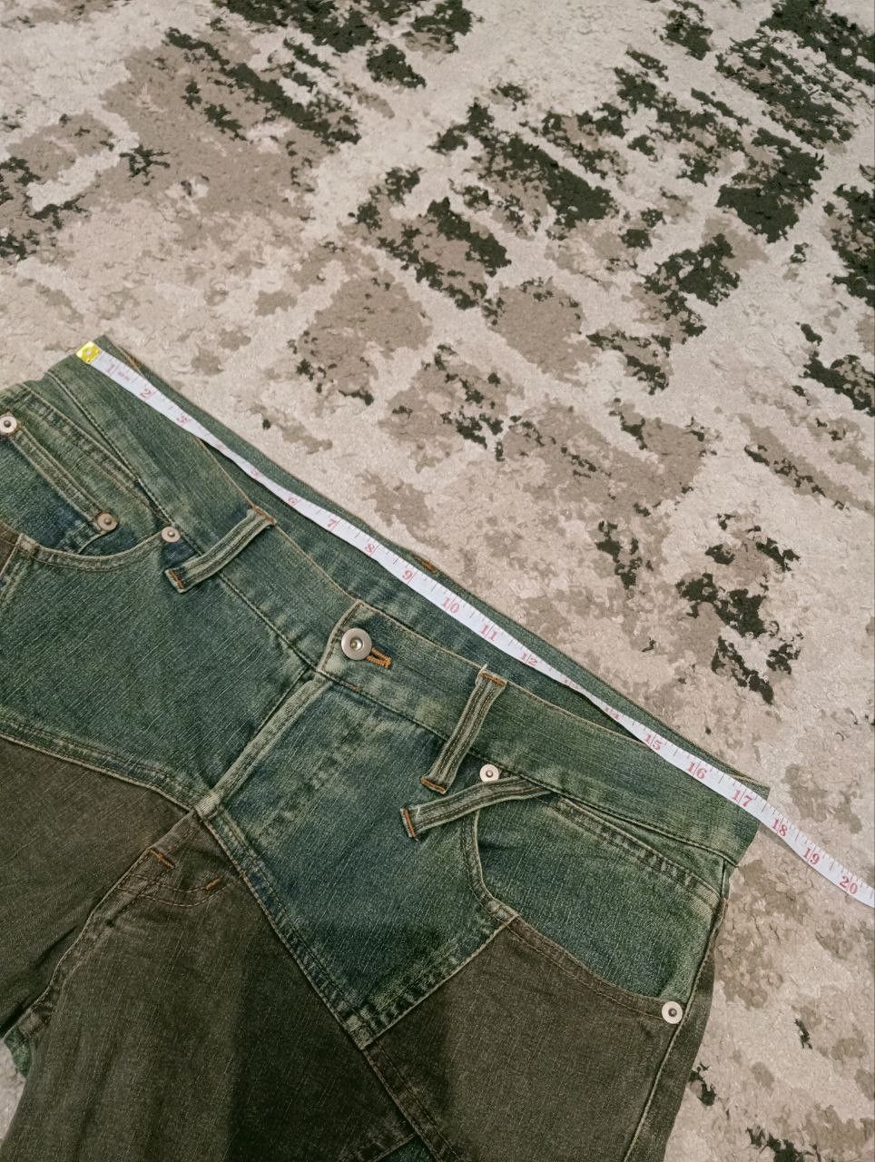 20471120 JAPANESE MODERN LOVERS PATCHWORK STRETCH JEANS Size US 35 - 10 Thumbnail