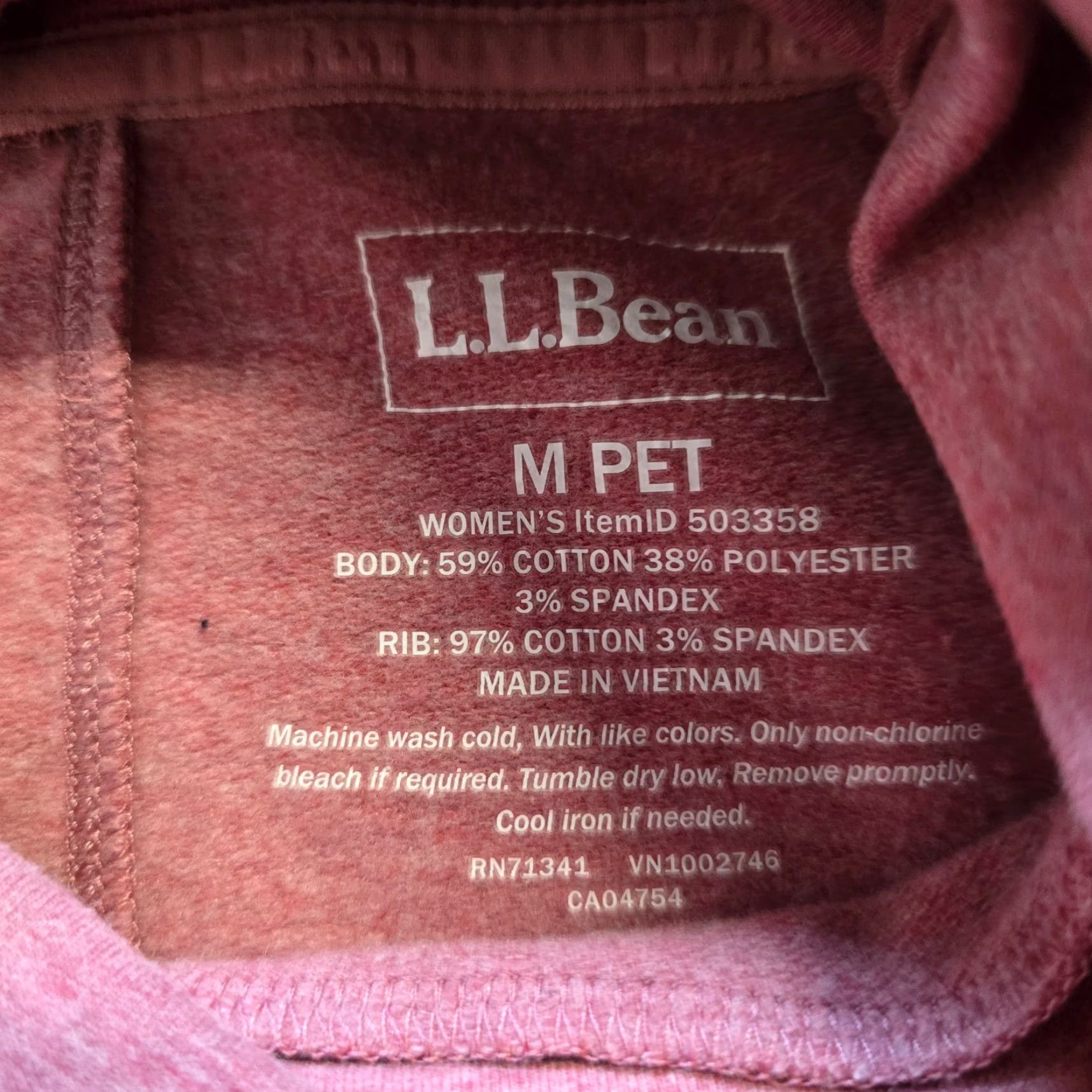 Vintage LL Bean Sweater Womens Size PM Petite Pink Cozy Cowl Neck Pockets Casual Pullover Knit Knitwear Regular Fit Vintage No Size M / US 6-8 / IT 42-44 - 4 Thumbnail