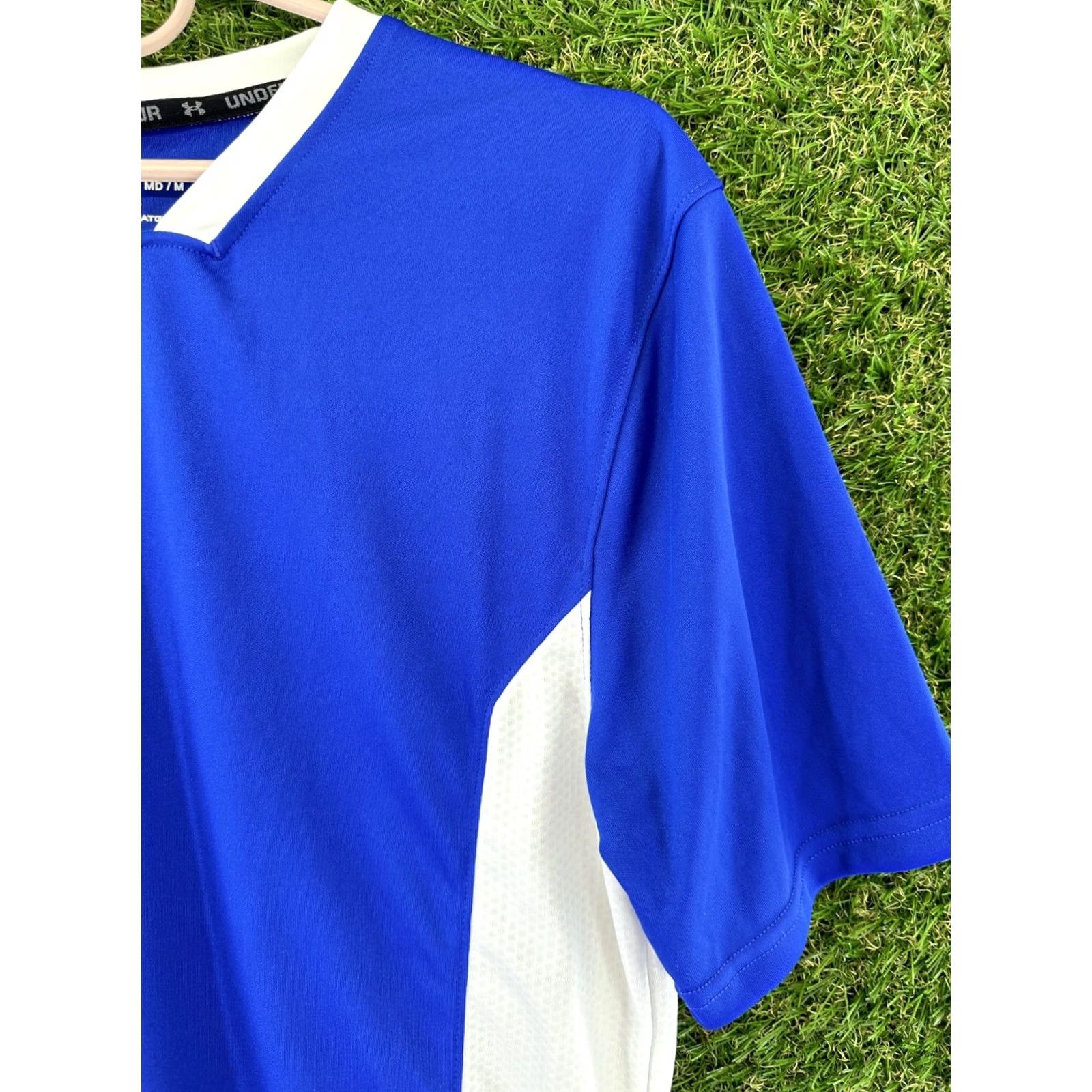 Under Armour Under Armour MENS T-Shirt Jersey Short Sleeve Training Compression Shirt BLUE White Msize Size US M / EU 48-50 / 2 - 5 Thumbnail