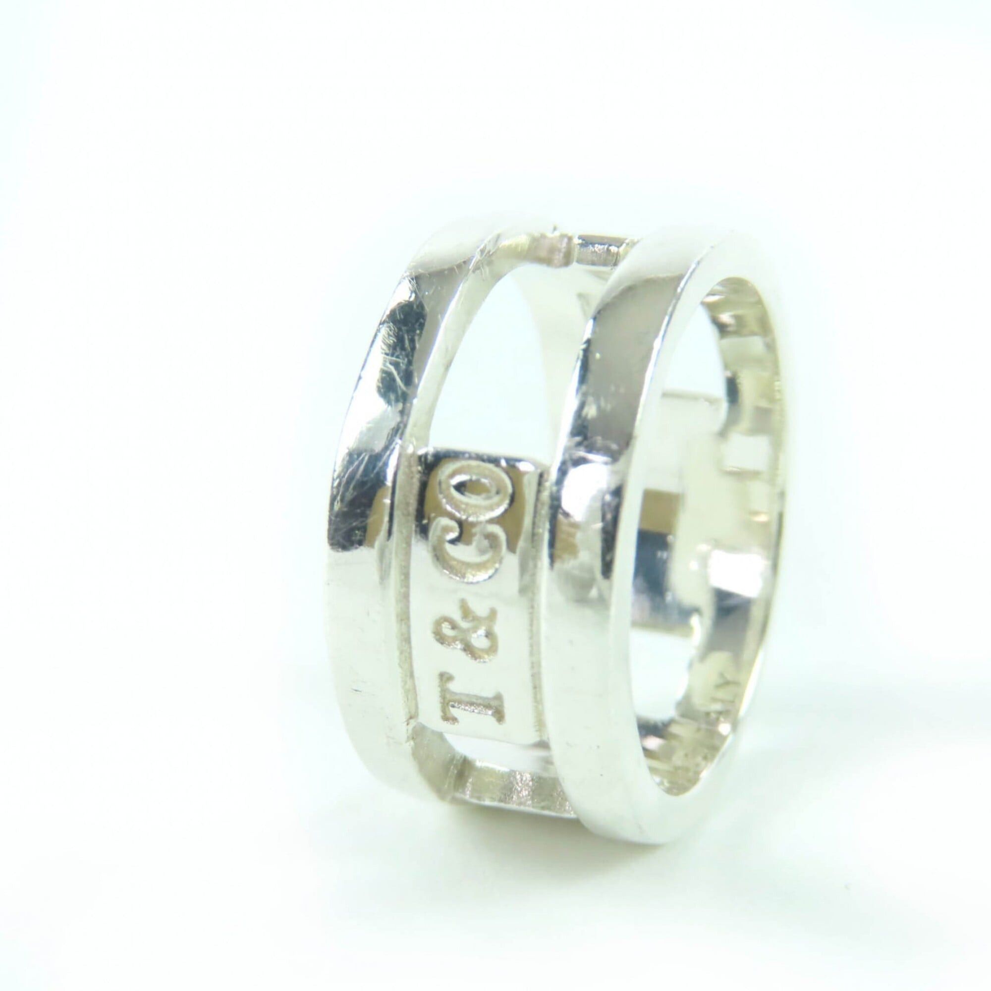 Tiffany & Co. TIFFANY&Co. Tiffany 1837 Element Ring, 925 Sterling Silver, Approx. Japanese Size, Made in Italy, Weight 5.9g, Women's Size ONE SIZE - 1 Thumbnail