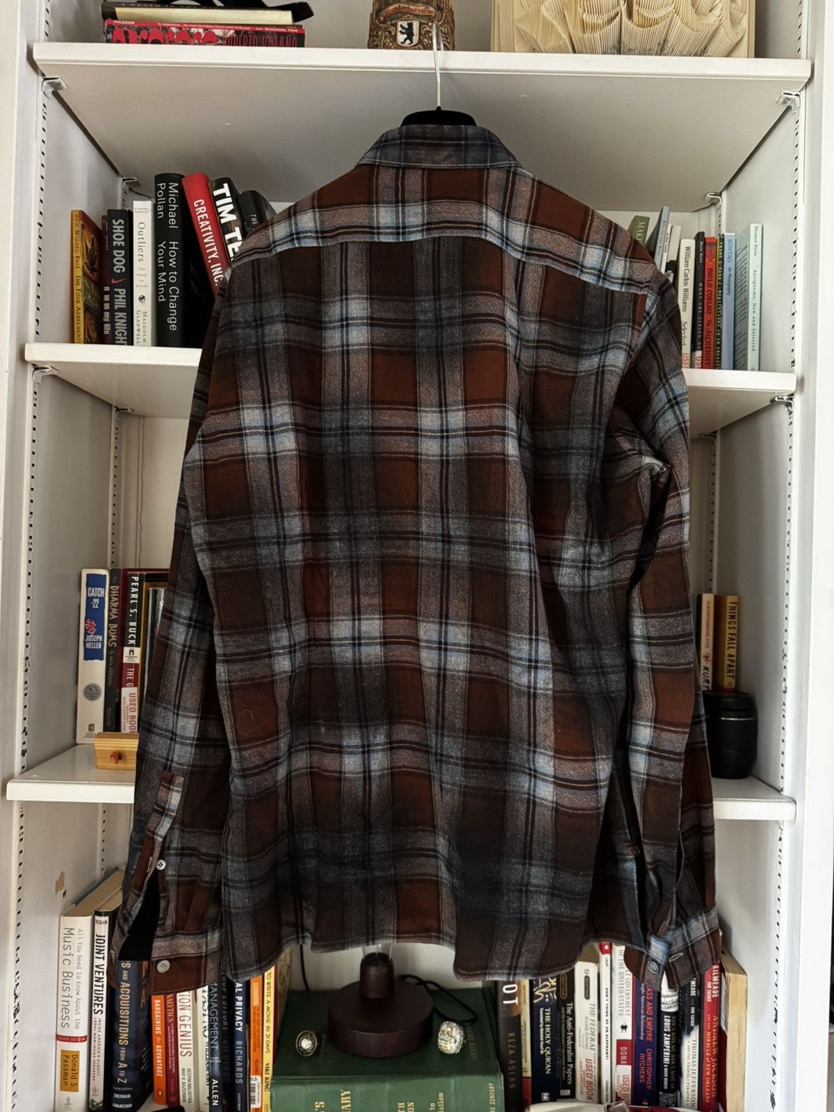 Lanvin Lanvin Flannel Wool Spray Paint Effect Plaid Shirt Size US L / EU 52-54 / 3 - 2 Thumbnail