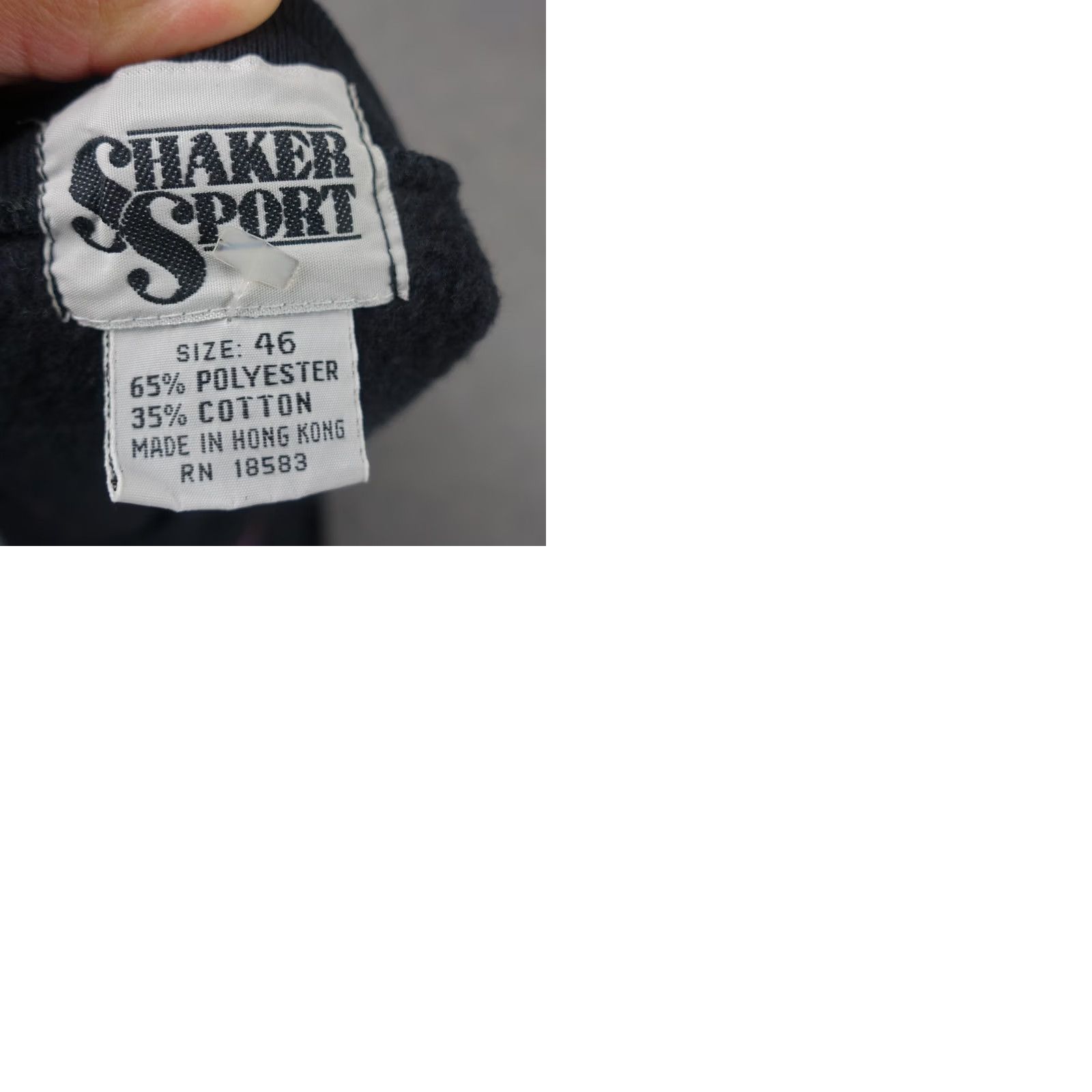 Vintage VINTAGE Shaker Sport Sweatshirt Womens 46 Black Geometric Pockets 80s Abstract Crew Neck Pullover Sweatshirt Womens Mens Girls Size L / US 10 / IT 46 - 9 Thumbnail