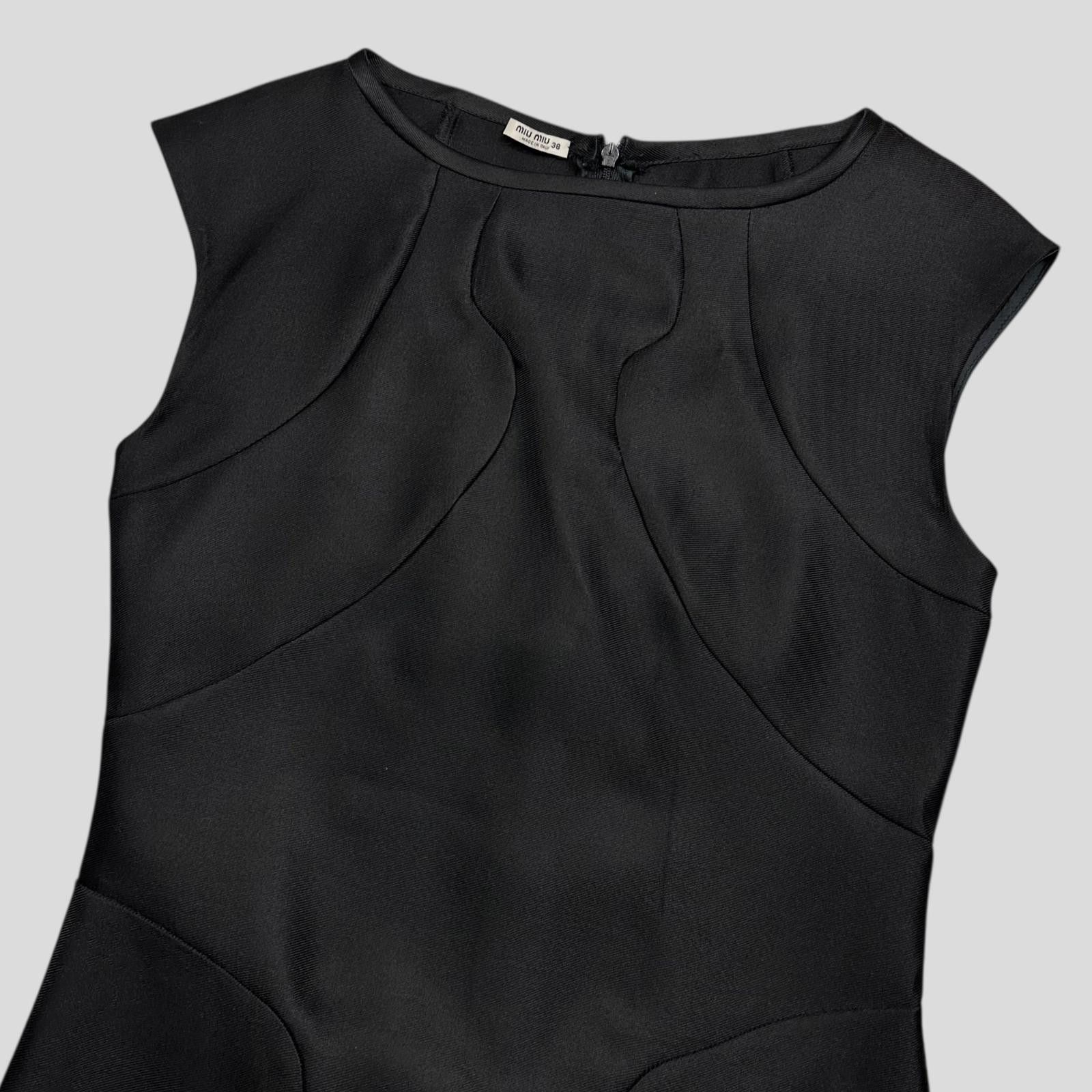 Miu Miu Miu Miu 2008 Silk Technical Panelled Sporty Dress IT38 (UK8) Size S / US 4 / IT 40 - 2 Thumbnail