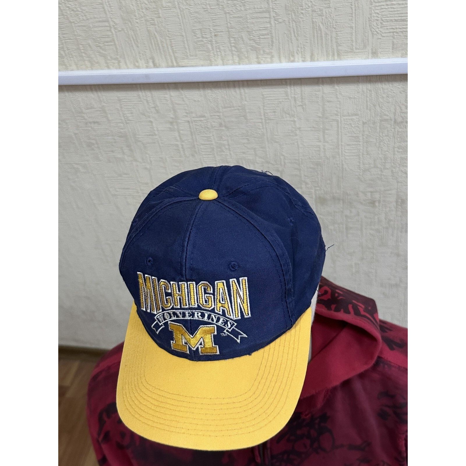 Vintage Vintage 90’s Michigan Wolverines American Football Cap Korea Size ONE SIZE - 3 Thumbnail