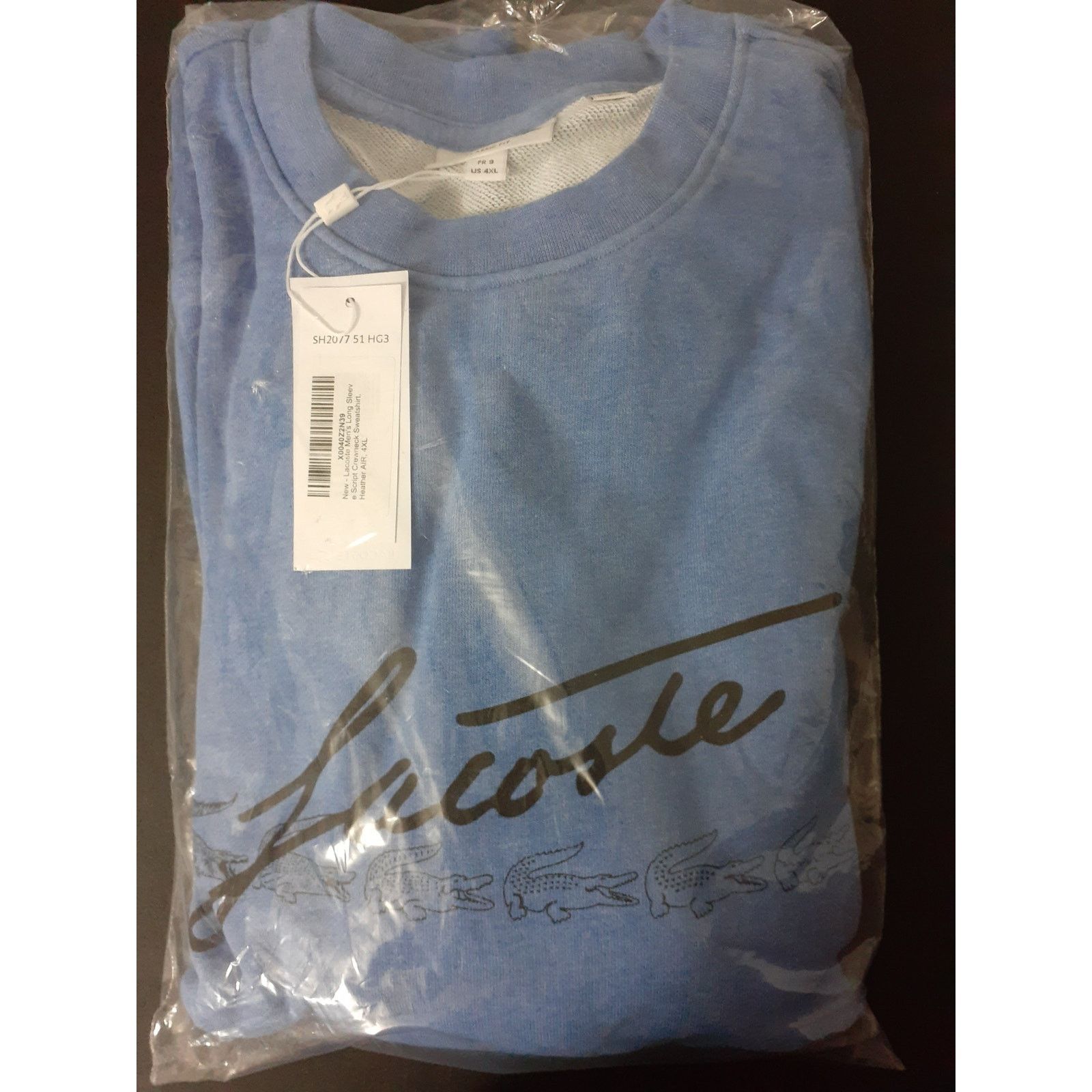 Lacoste Lacoste Men's Long Sleeve Script Crewneck Sweatshirt 4XL Size US XXL / EU 58 / 5 - 2 Thumbnail