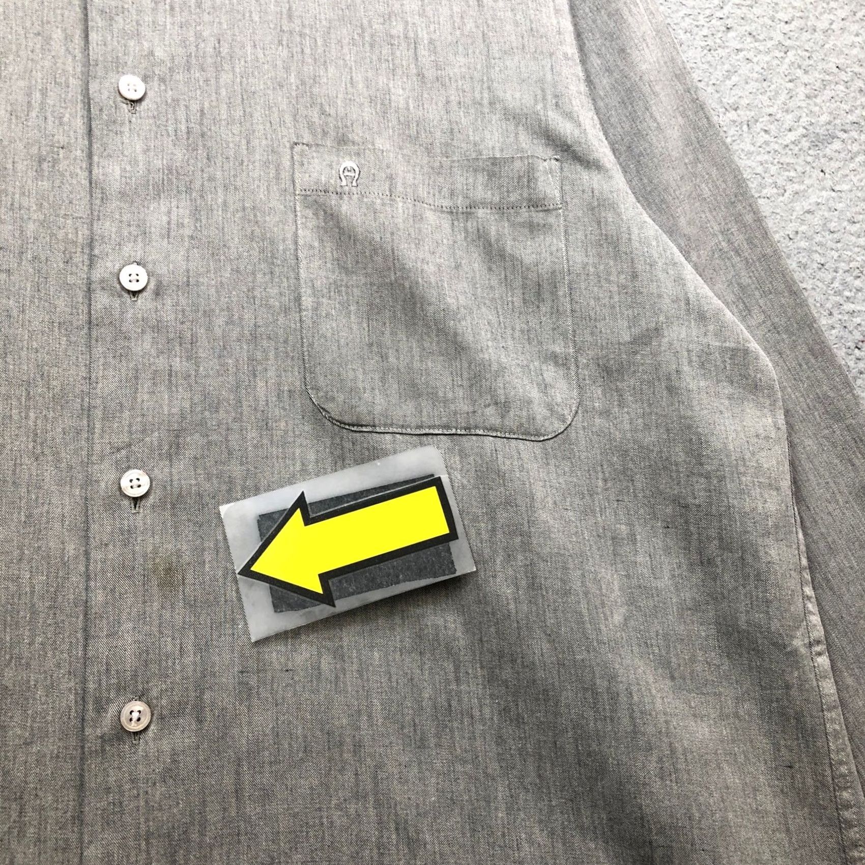 Etienne Aigner VINTAGE Etienne Aigner Button Up Shirt Mens Size 16 34-35 L Pocket Gray Button-Down Long Sleeve Collared Casual Travel All Seasons Size US L / EU 52-54 / 3 - 8 Thumbnail
