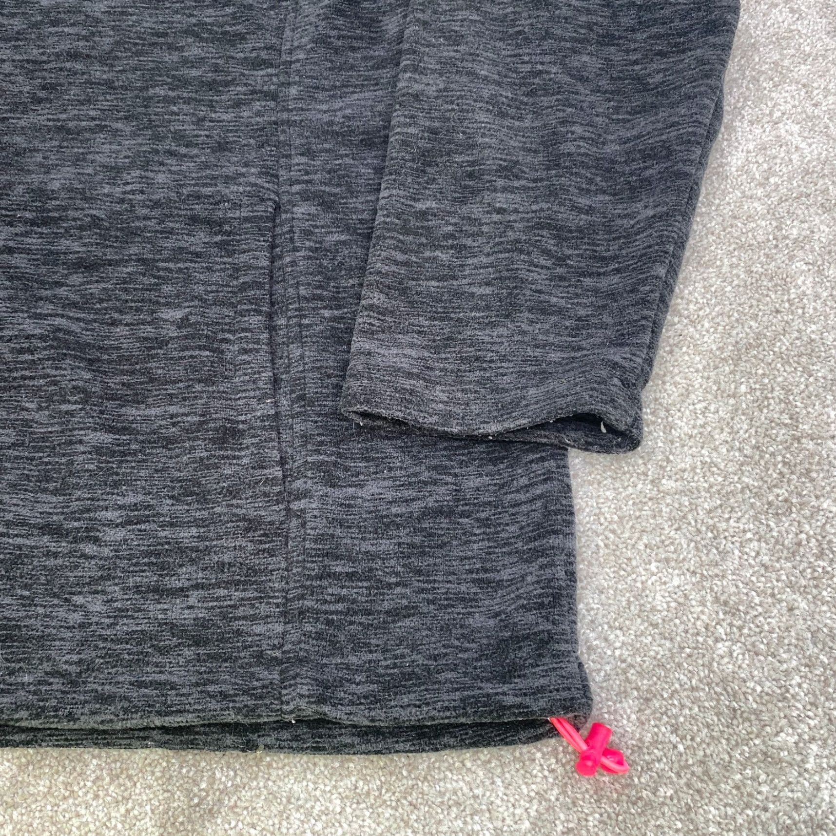 New Balance VINTAGE New Balance Hooded Jacket Women 2XL Full Zip Fleece Black Gray Heather 6963 Size XXL / US 16-18 / IT 52-54 - 3 Thumbnail