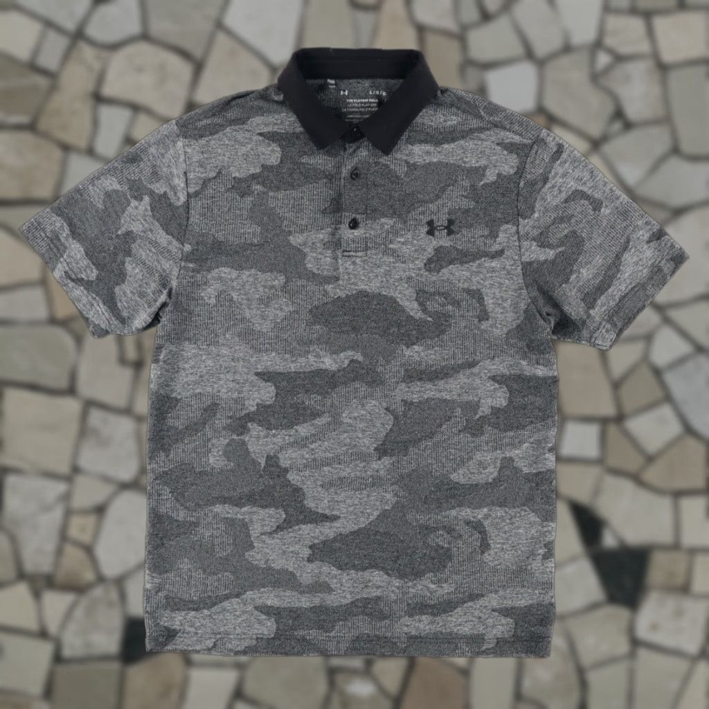 Under Armour Under Armour Playoff Jacquard Camouflage Polo Shirt Gray Men's L Size US L / EU 52-54 / 3 - 1 Thumbnail