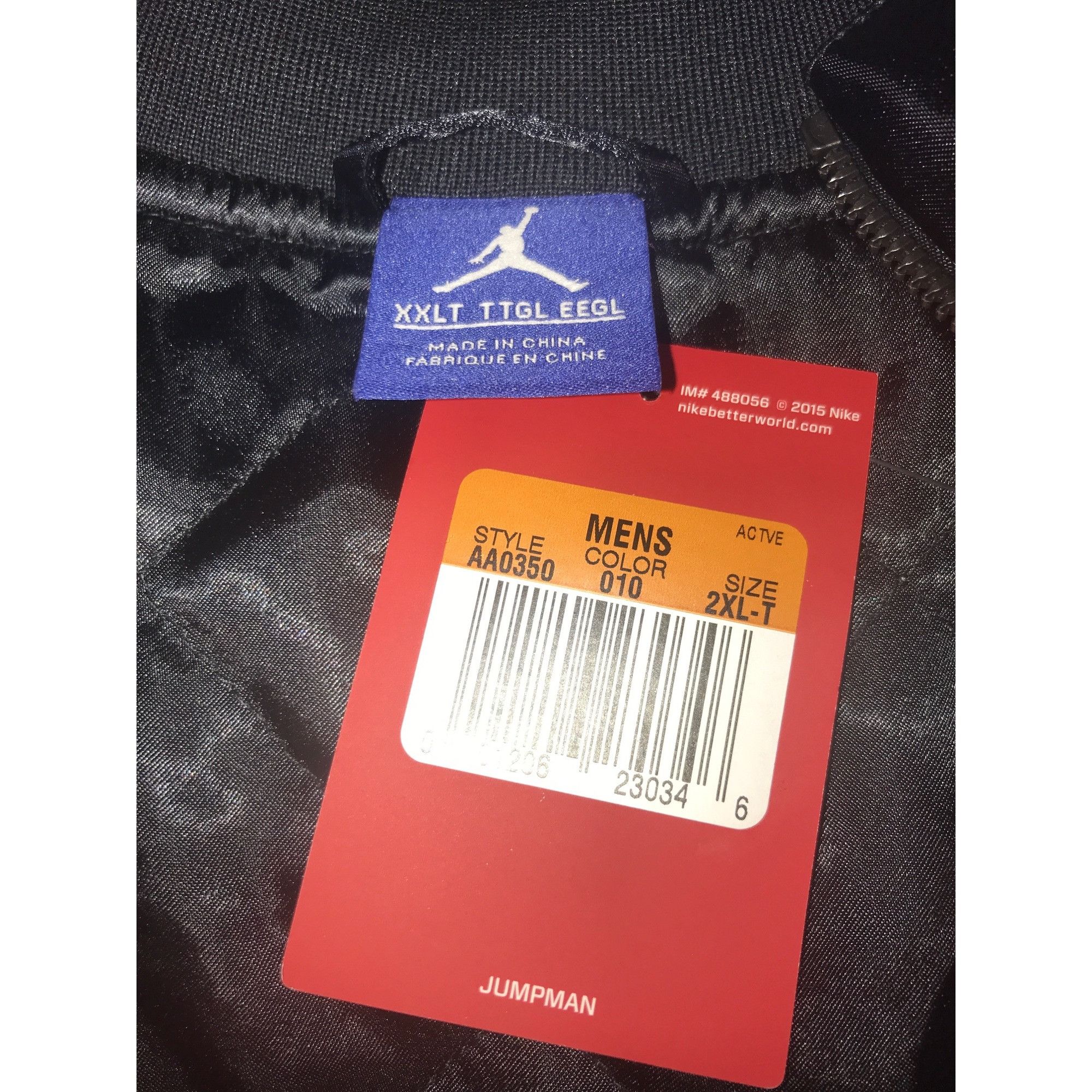 Jordan Brand Air Jordan 1 Wings Retro Royal Authentic Black Satin Jacket Size US XXL / EU 58 / 5 - 3 Thumbnail