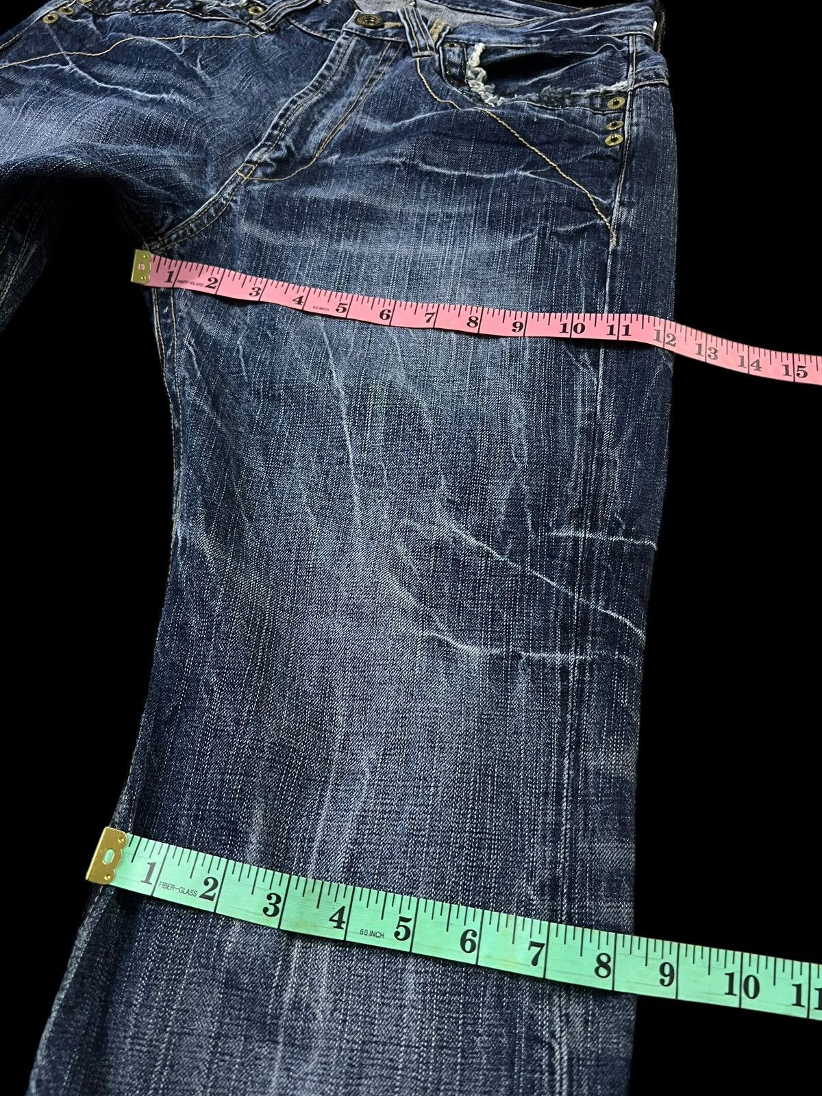 💥FLARE💥VINTAGE 90’s STYLE JAPANESE BRAND DISTRESS JEANS
