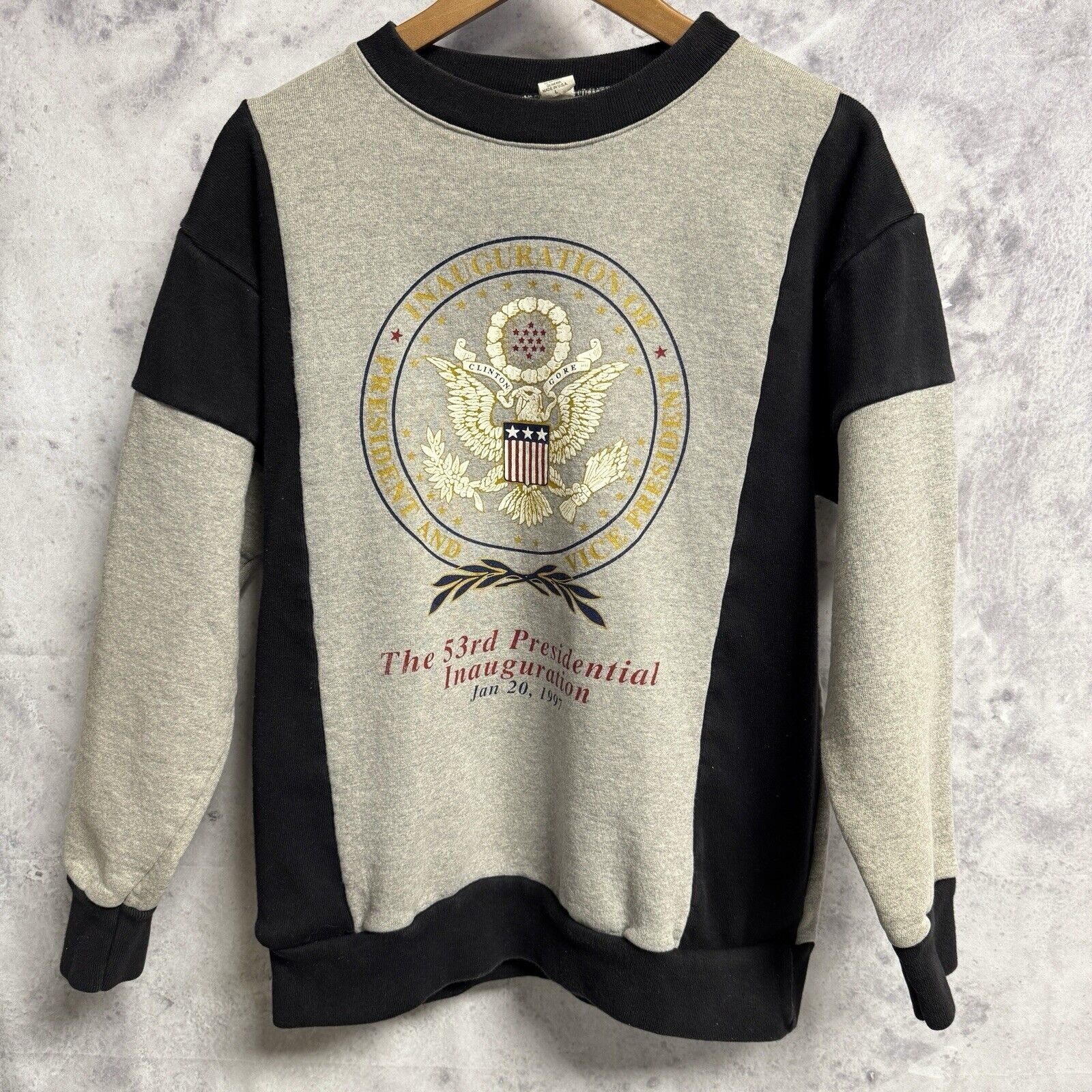 Vintage Vintage 90s Presidential Inauguration Sweatshirt Mens Large Size US L / EU 52-54 / 3 - 1 Thumbnail
