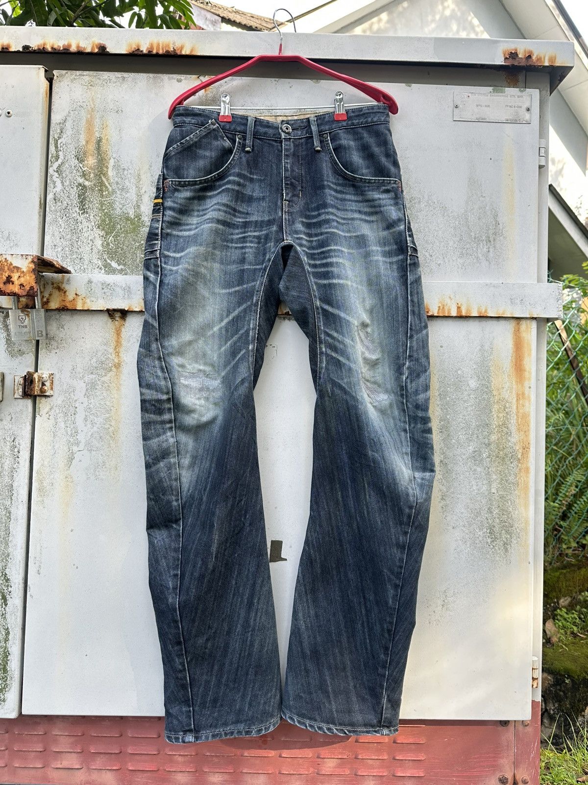 Edwin 👹Vintage Edwin 505 E-Function Baggy Blue Jeans Size US 30 / EU 46 - 5 Thumbnail