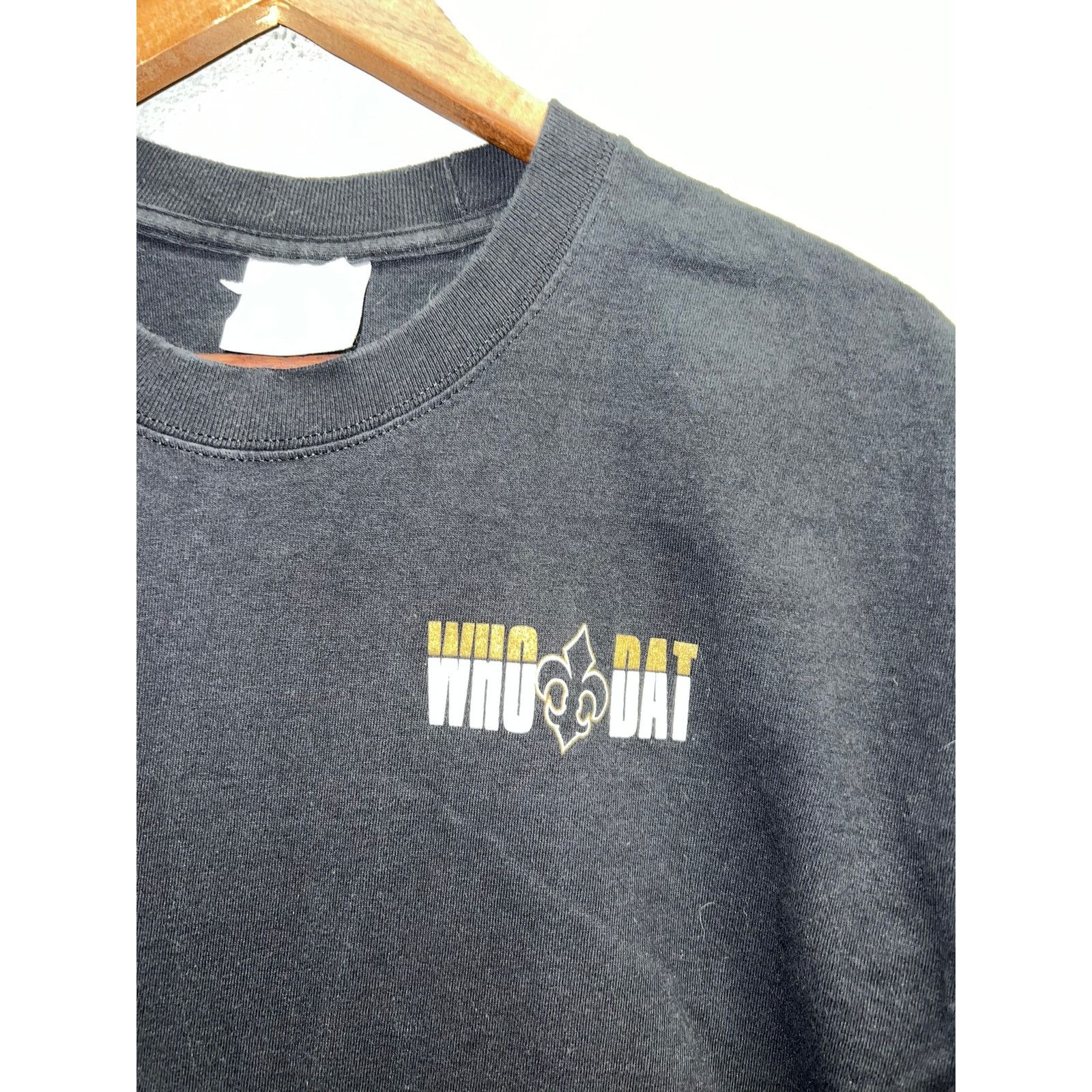 Vintage Vintage New Orleans Saints Shirt Who Dat Geaux NFL Tee Large Size US L / EU 52-54 / 3 - 3 Thumbnail