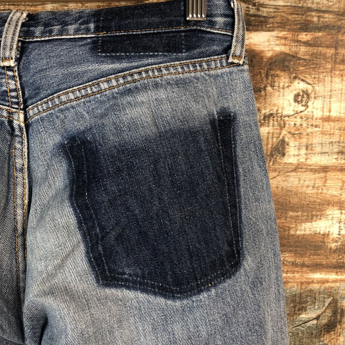 Japanese Brand DL Japan vintage ripped style Blue Denim Pants #C141 Size US 30 / EU 46 - 19 Thumbnail