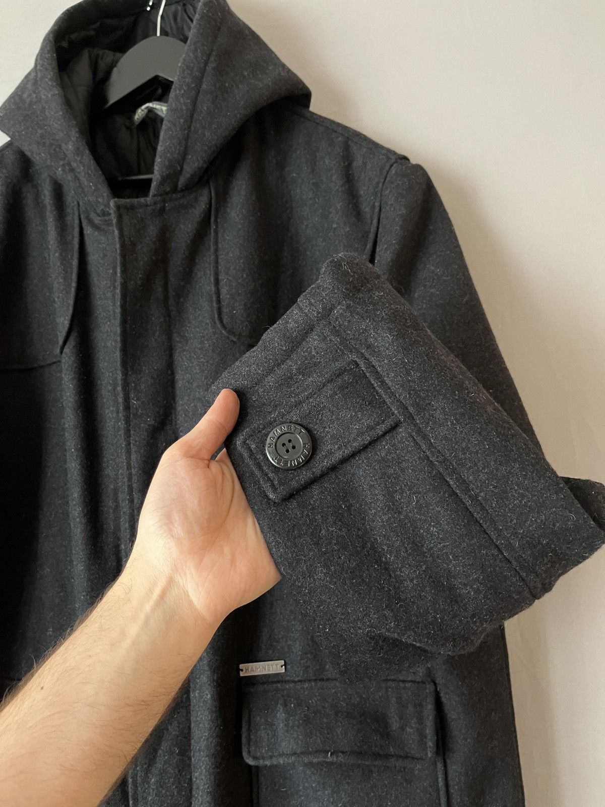 Katharine Hamnett London Katharine Hamnett Heavy Wool Gray Overcoat Duffle Coat Size US XL / EU 56 / 4 - 16 Thumbnail