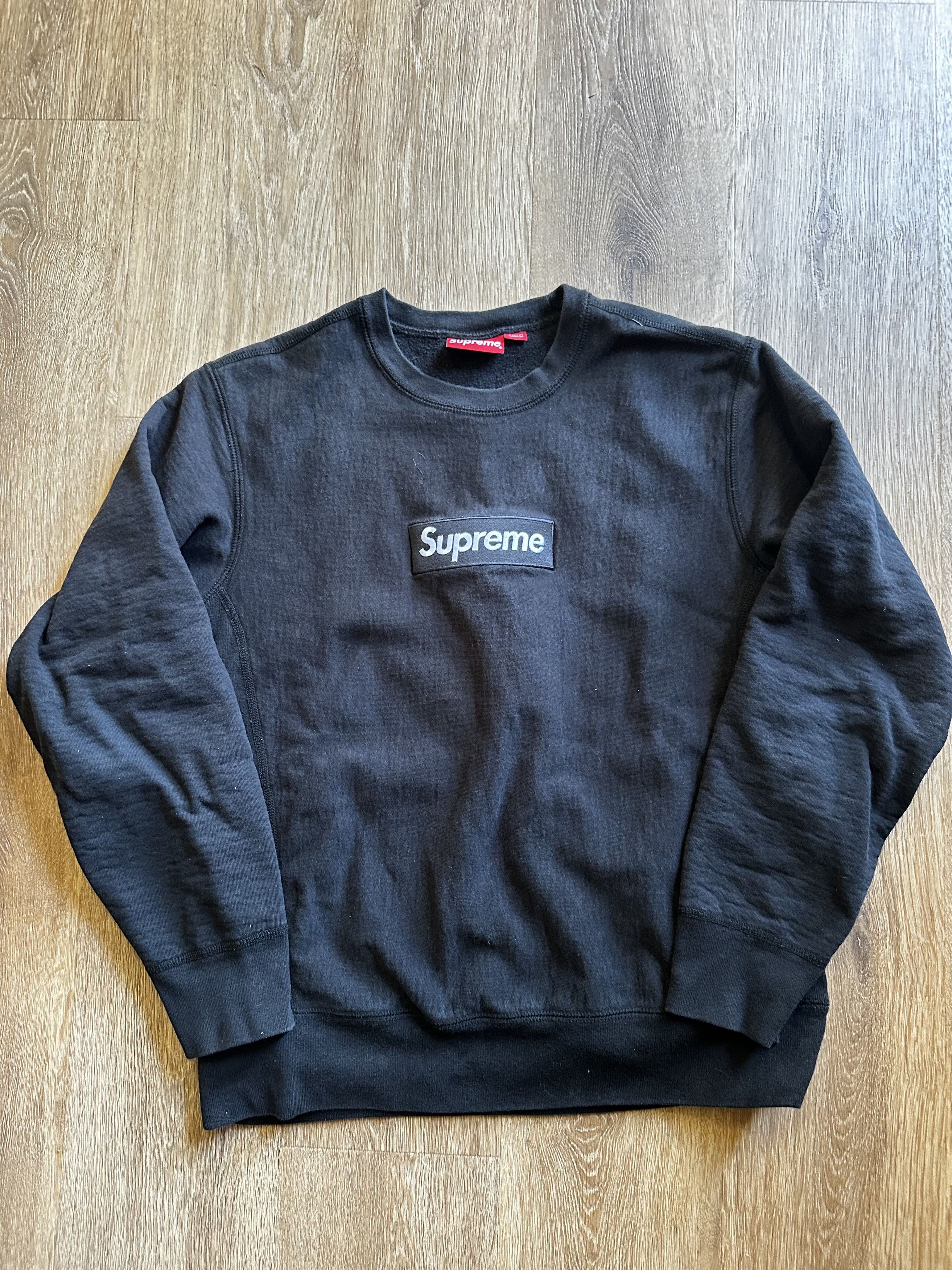 Supreme Black Supreme Box Logo Crewneck Size US M / EU 48-50 / 2 - 2 Thumbnail