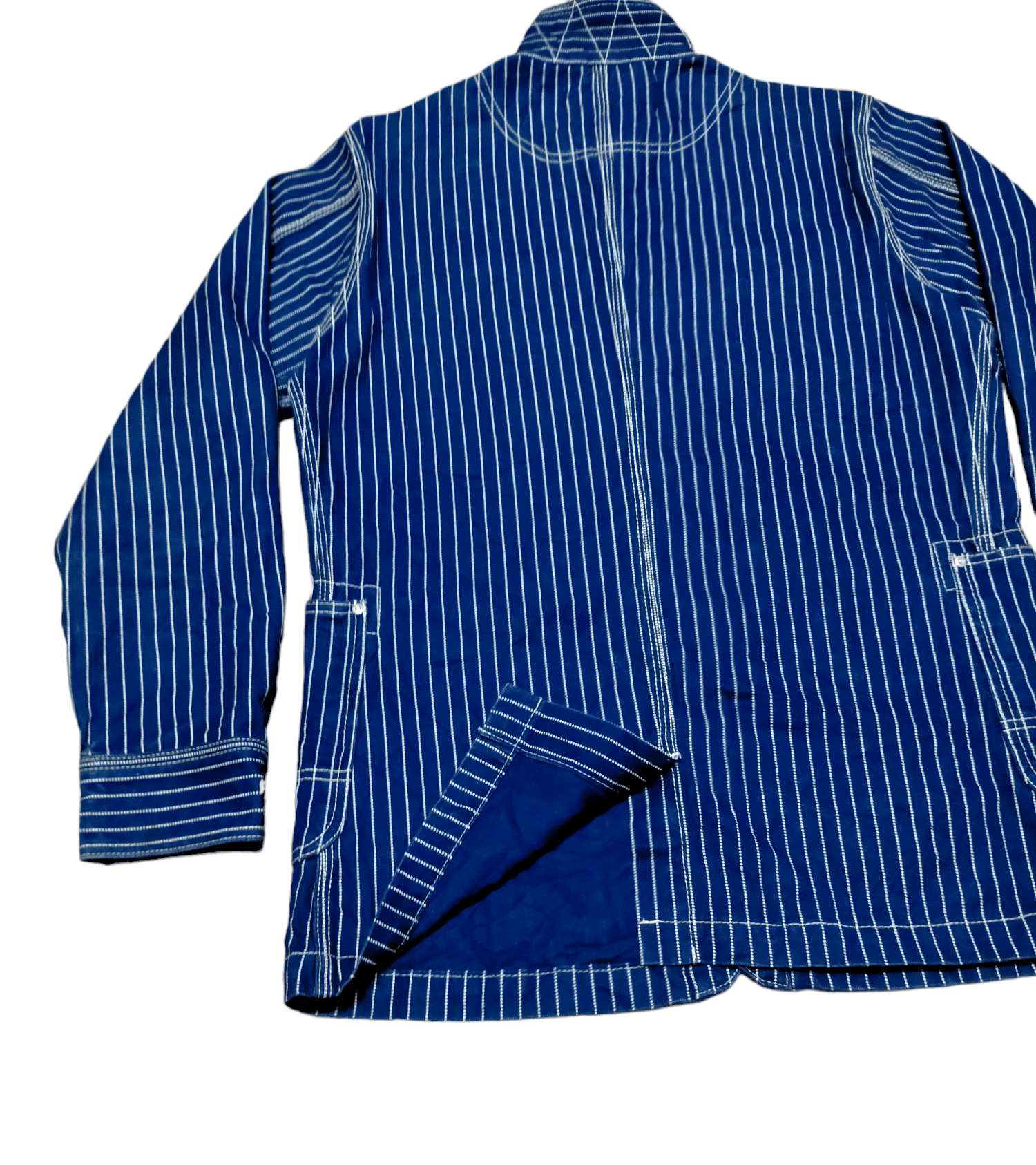Japanese Brand Houston Wabash Chore Jaket Stripe Denim Made in Japan Size US M / EU 48-50 / 2 - 7 Thumbnail