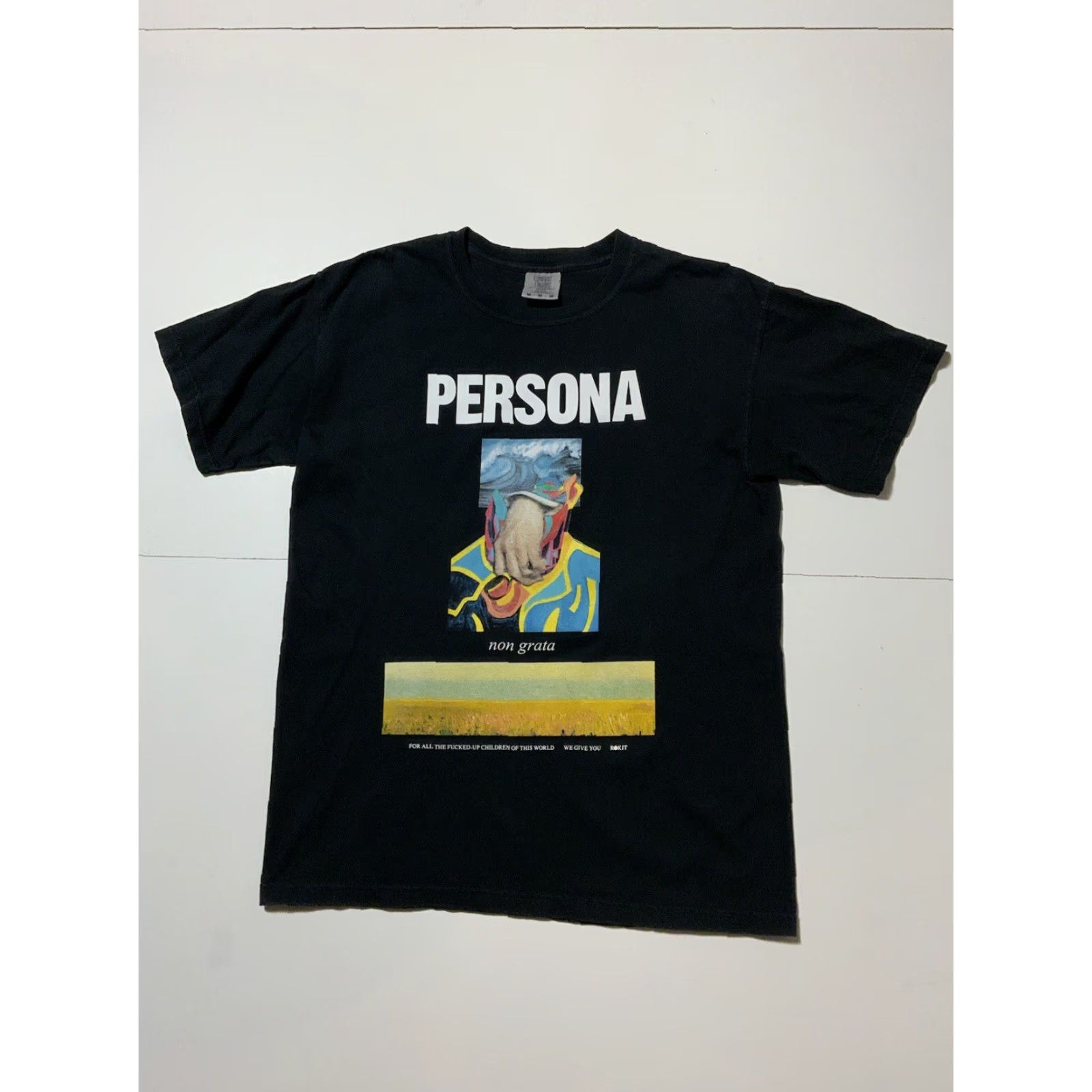 Vintage Rokit T-Shirt Mens Size M Black The Welcome Persona Non Grata For All The Fu**ed Up Give You Sz. M Size US M / EU 48-50 / 2 - 3 Thumbnail
