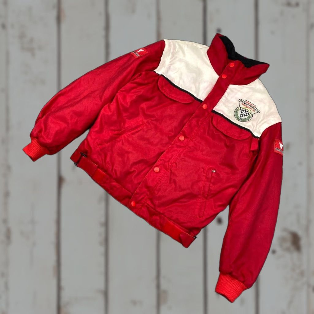 Dainese VINTAGE Dainese World Champion Racing 2 in 1 Bomber Jacket Men Size 48 Red Shirt Jacket Mens Regular 60 68 55 65 Size US M / EU 48-50 / 2 - 1 Thumbnail